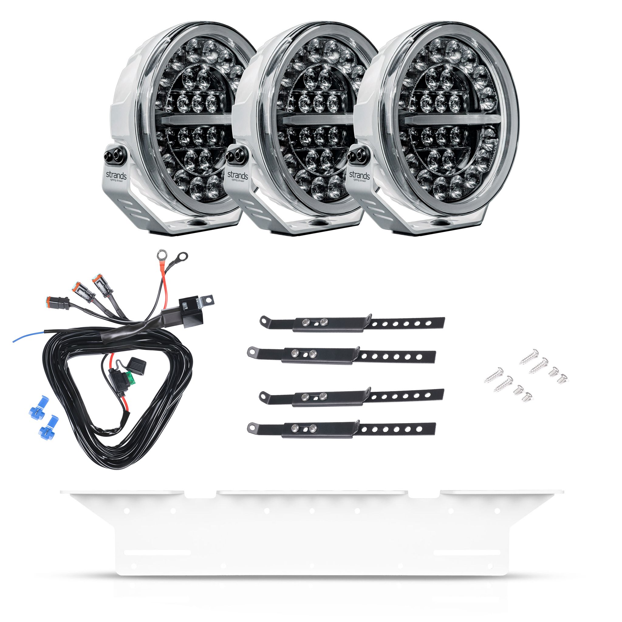 Auxiliary light Strands Firefly Professional White 9 - Round / 22 cm / 141W / Ref. 50, 3 pcs - Complete set afbeelding
