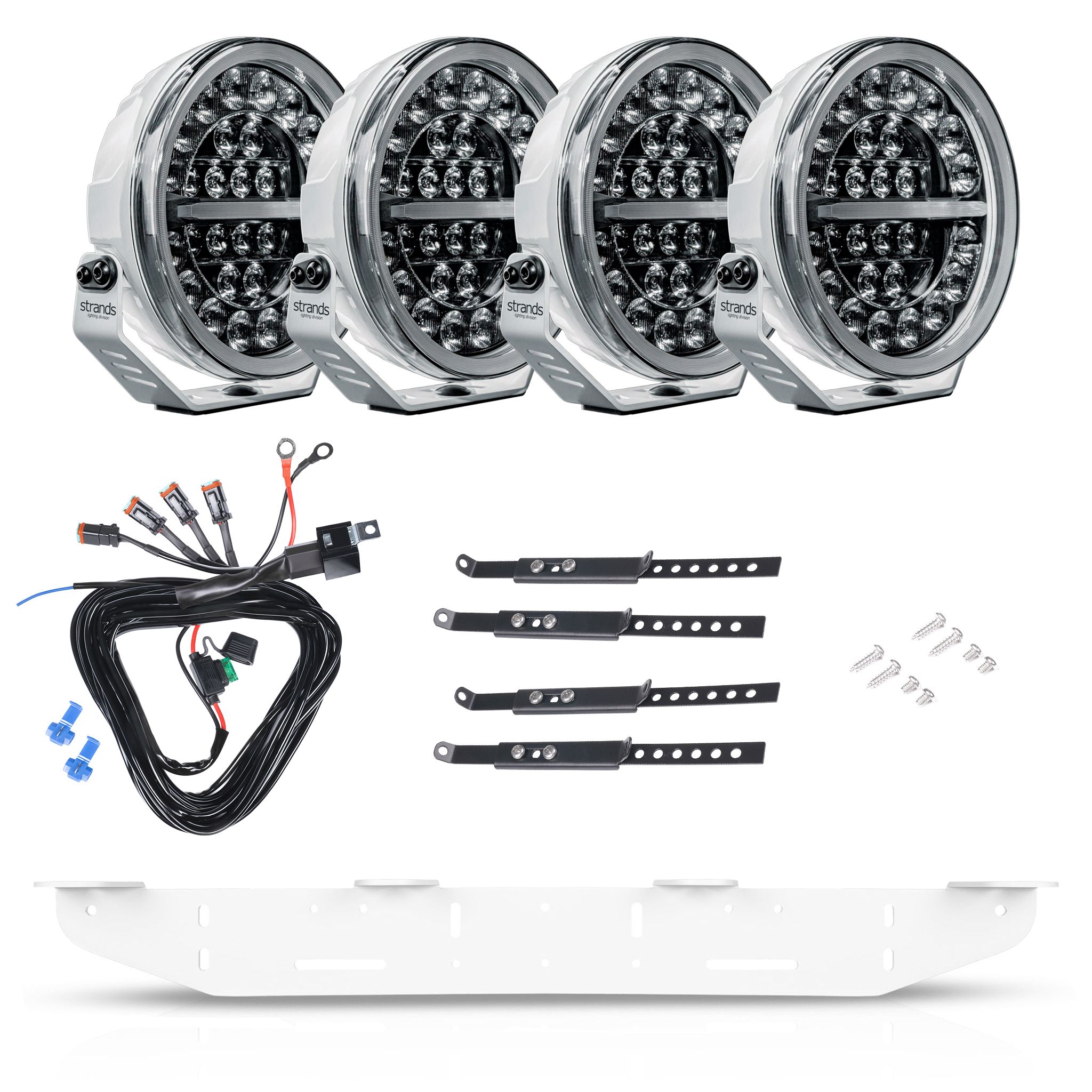 Auxiliary light Strands Firefly Professional White 9 - Round / 22 cm / 141W / Ref. 50, 4 pcs - Complete set afbeelding