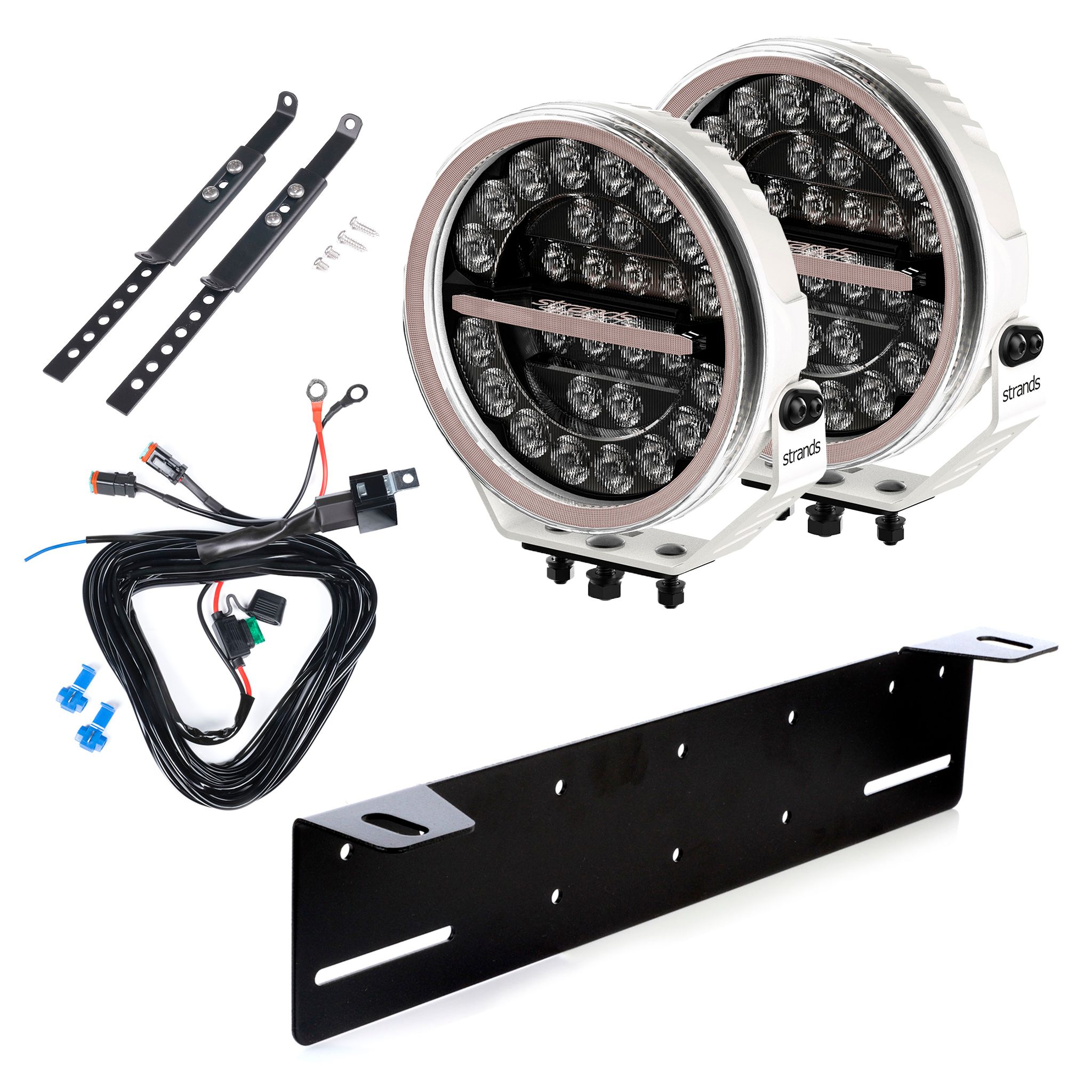Auxiliary light Strands Firefly Professional White 9 - Round / 22 cm / 141W / Ref. 50, 2 pcs - Complete set afbeelding