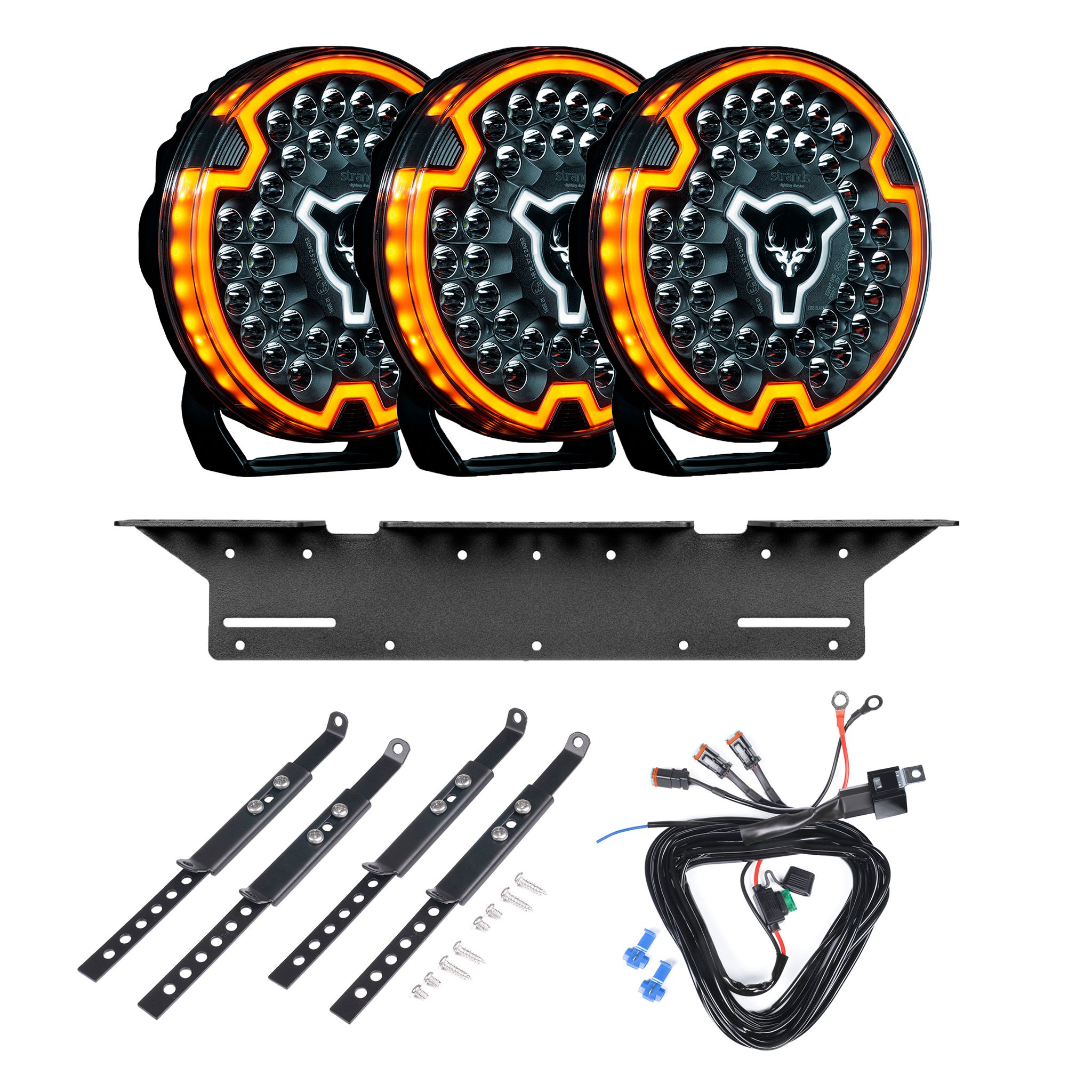 Auxiliary light Strands Freedom MP 9 - Round / 23 cm / 113W / Ref. 37.5, 3 pcs - Complete set afbeelding