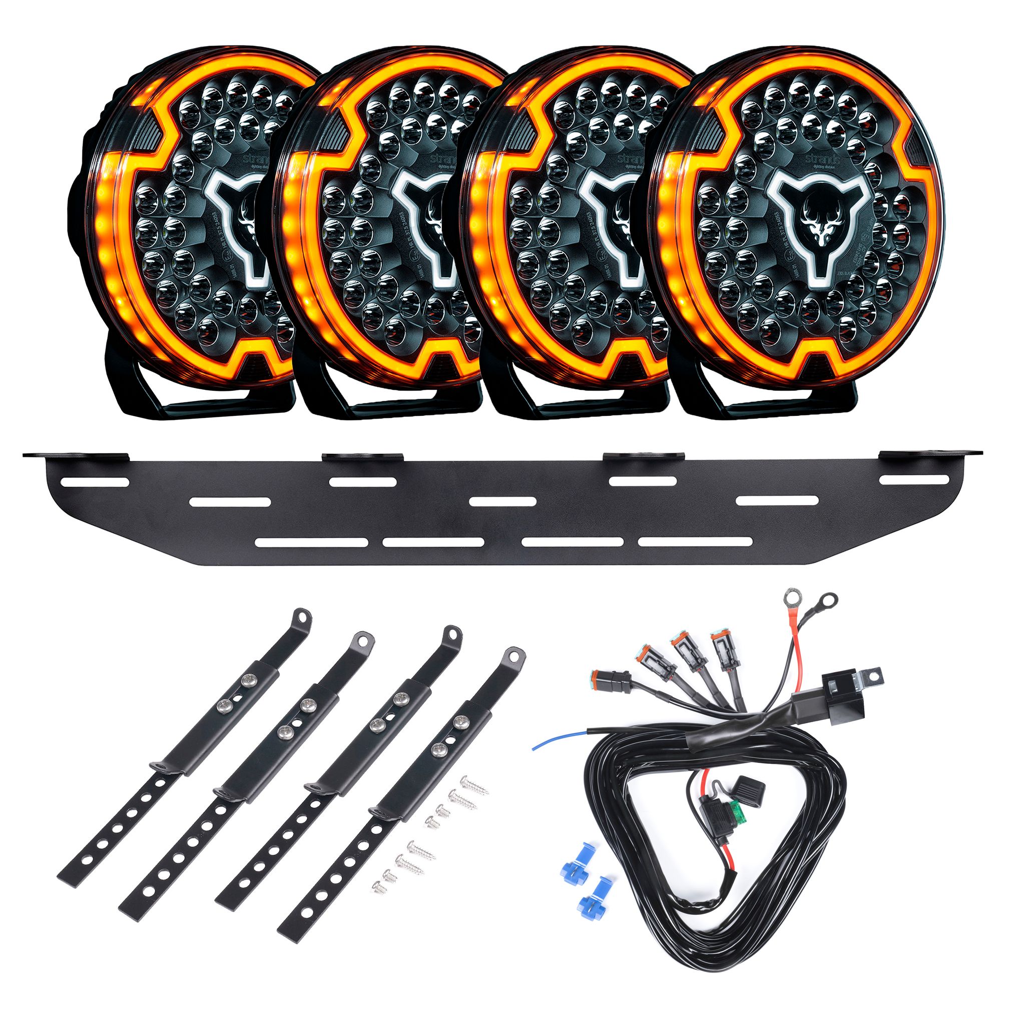 Auxiliary light Strands Freedom MP 9 - Round / 23 cm / 113W / Ref. 37.5, 4 pcs - Complete set afbeelding