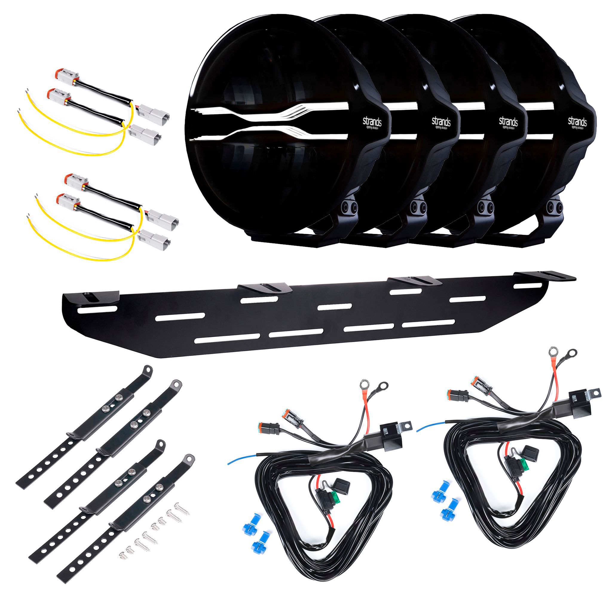 Lisävalo Strands FOR9T Dragon Drive 9 V2 - Pyöreä / 22 cm / 135W / Ref. 20, 4 kpl - Täydellinen setti | Alk. 1 258,90 €