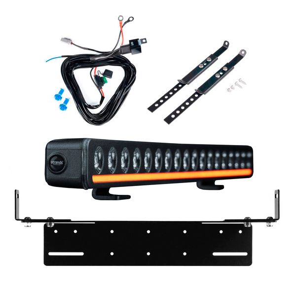 Ekstralys STRANDS Nuuk D-Line 20 - Rett / 52 cm / 125W, 1 stk - Komplett pakke med justerbar ekstralysholder