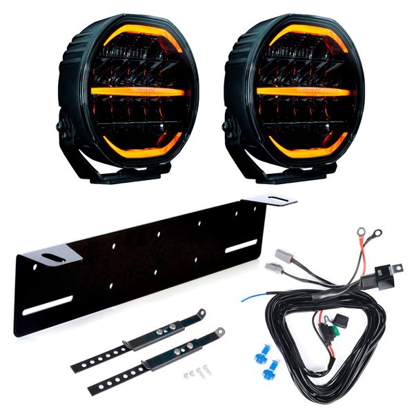 Lisävalo Strands Nuuk D-Line 9 - Pyöreä / 22 cm / 185W / Ref. 20, 2 kpl - Täydellinen setti