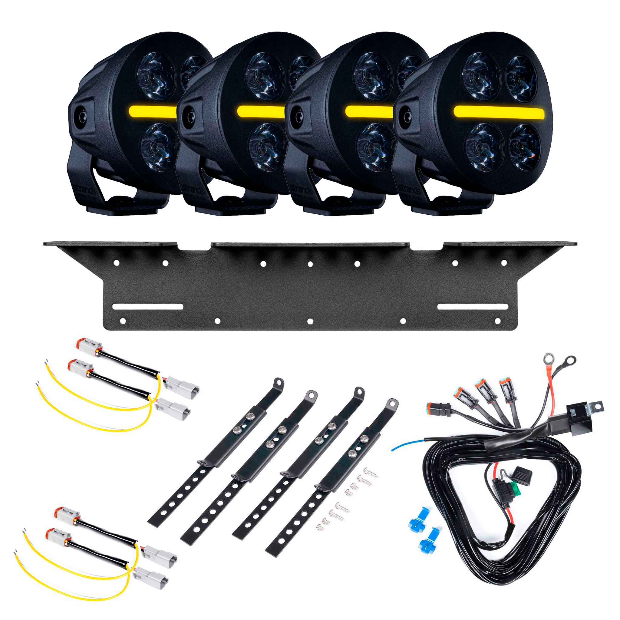 Auxiliary light Strands Nuuk D-Line MC 3 - Round / 8 cm / 39W / Ref. 12.5, 4 pcs - Complete set afbeelding
