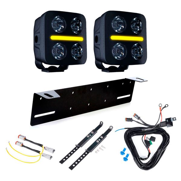 Auxiliary light Strands Nuuk D-Line QB 3 - Round / 9 cm / 40W / Off-road, 2 pcs - Complete set afbeelding 1