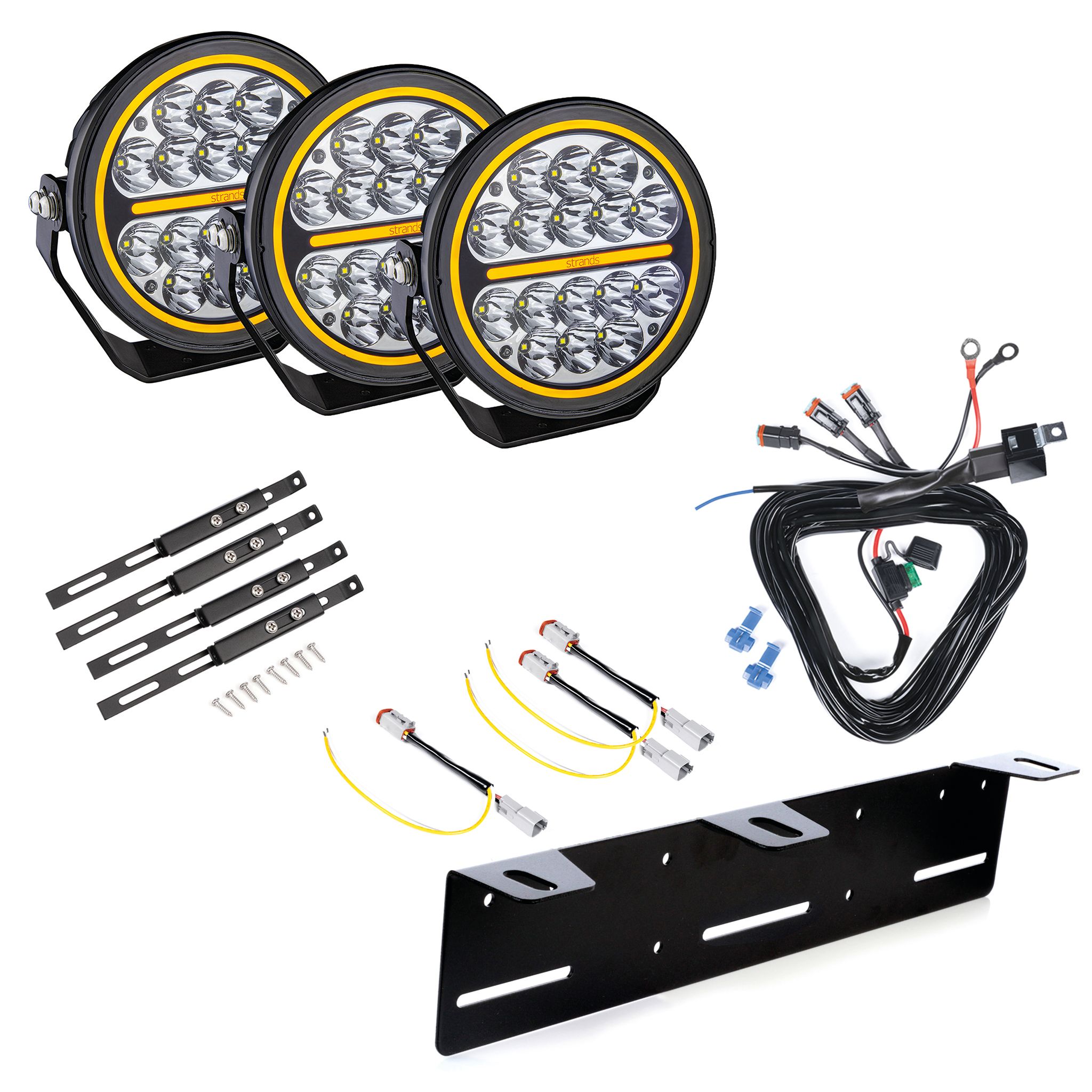 Auxiliary light Strands Siberia Night Ranger 7 SPOT - Round / 18 cm / 80W, 3 pcs - Complete package afbeelding