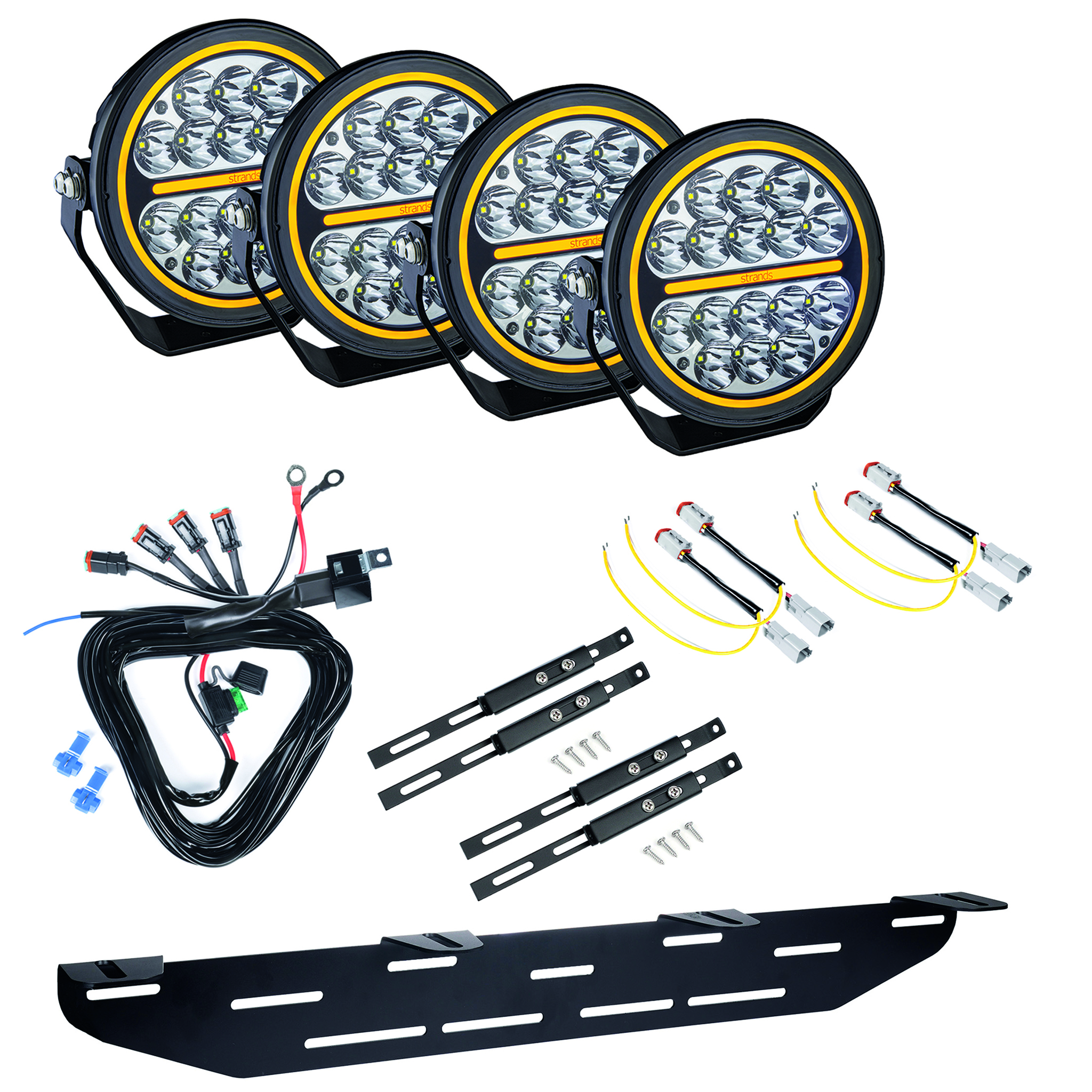 Auxiliary light Strands Siberia Night Ranger 7 SPOT - Round / 18 cm / 80W, 4 pcs - Complete package afbeelding