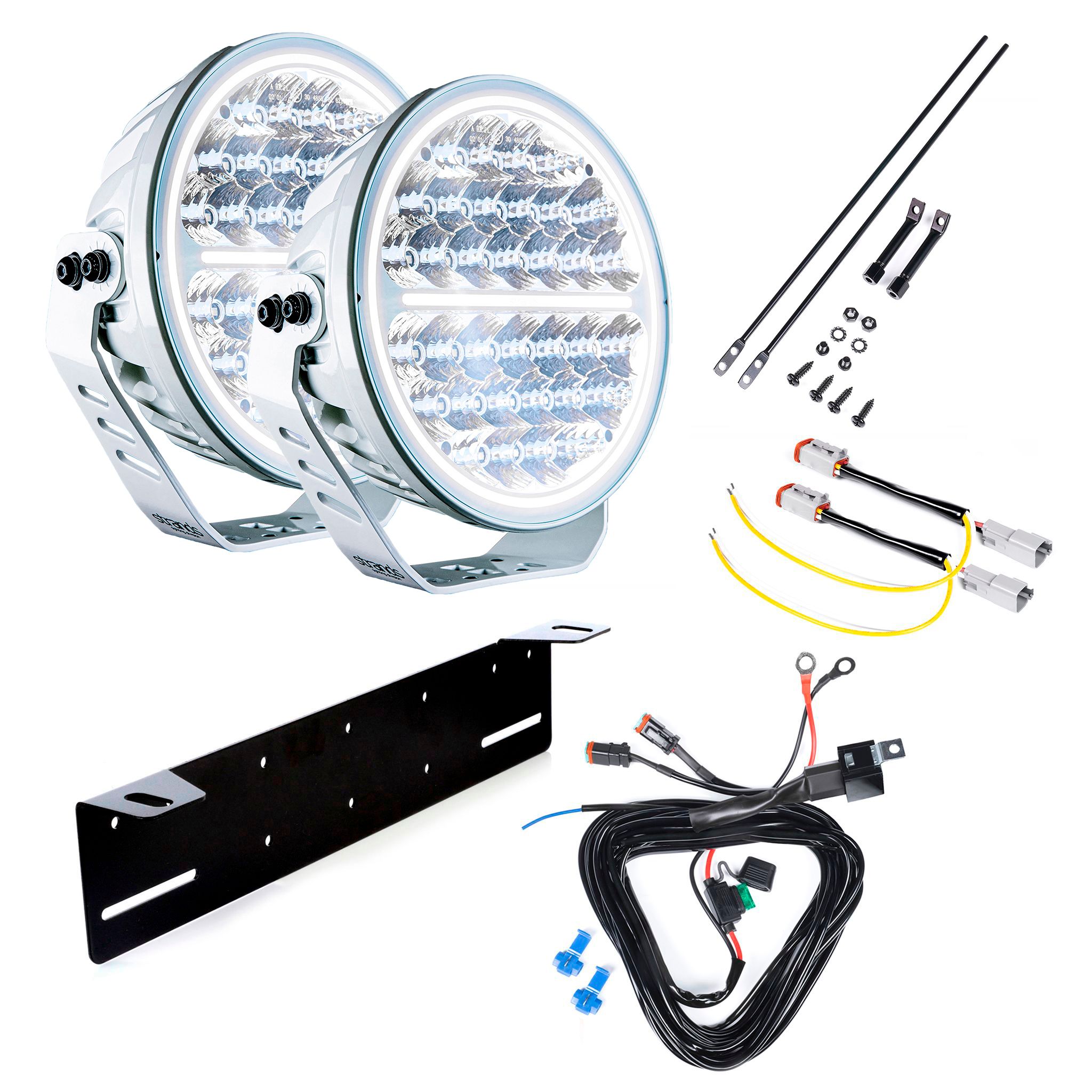 Auxiliary light Strands Siberia Night Ranger White 9 - Round / 23 cm / 170W / Ref. 30, 2 pcs - Complete set afbeelding