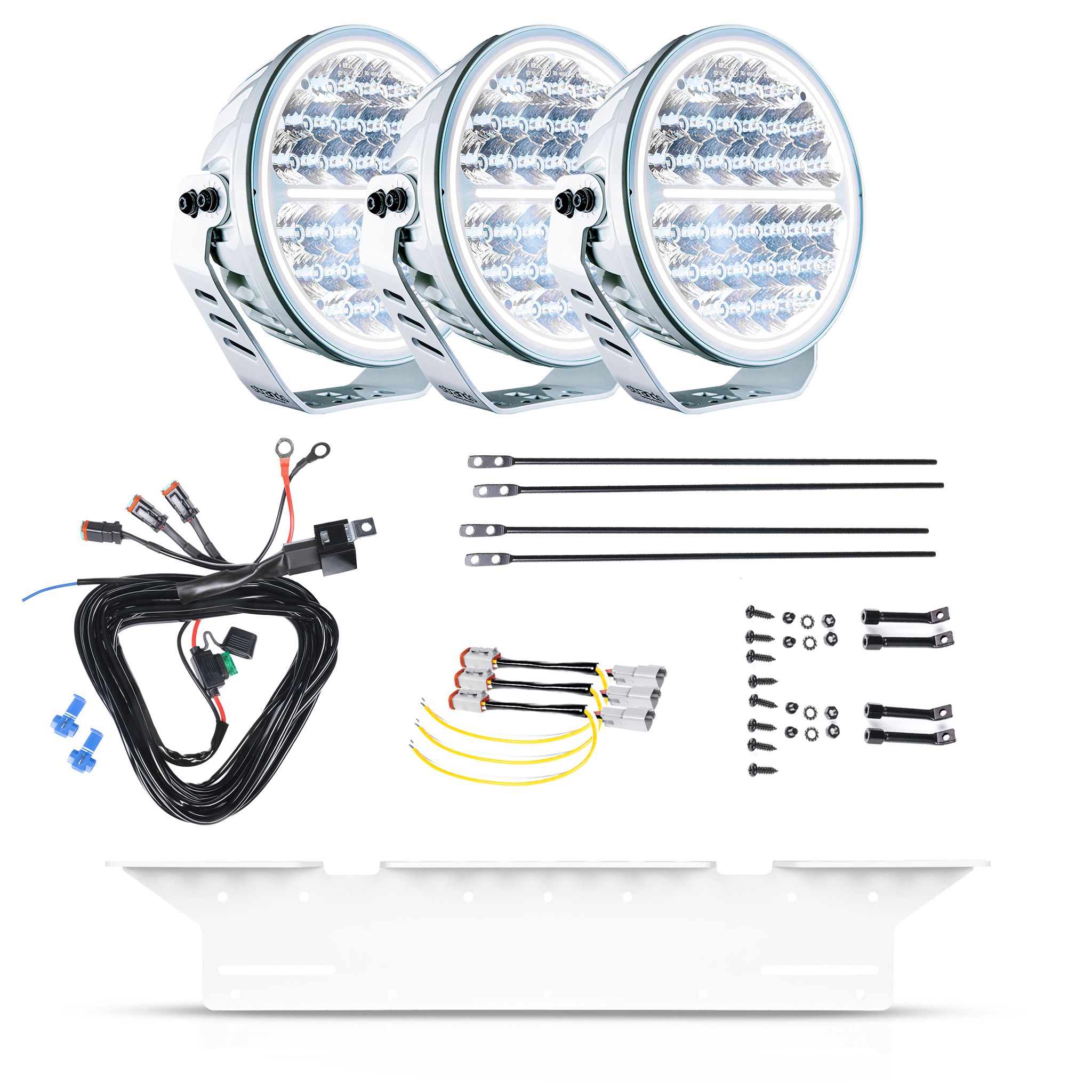 Auxiliary light Strands Siberia Night Ranger White 9 - Round / 23 cm / 170W / Ref. 30, 3 pcs - Complete set afbeelding