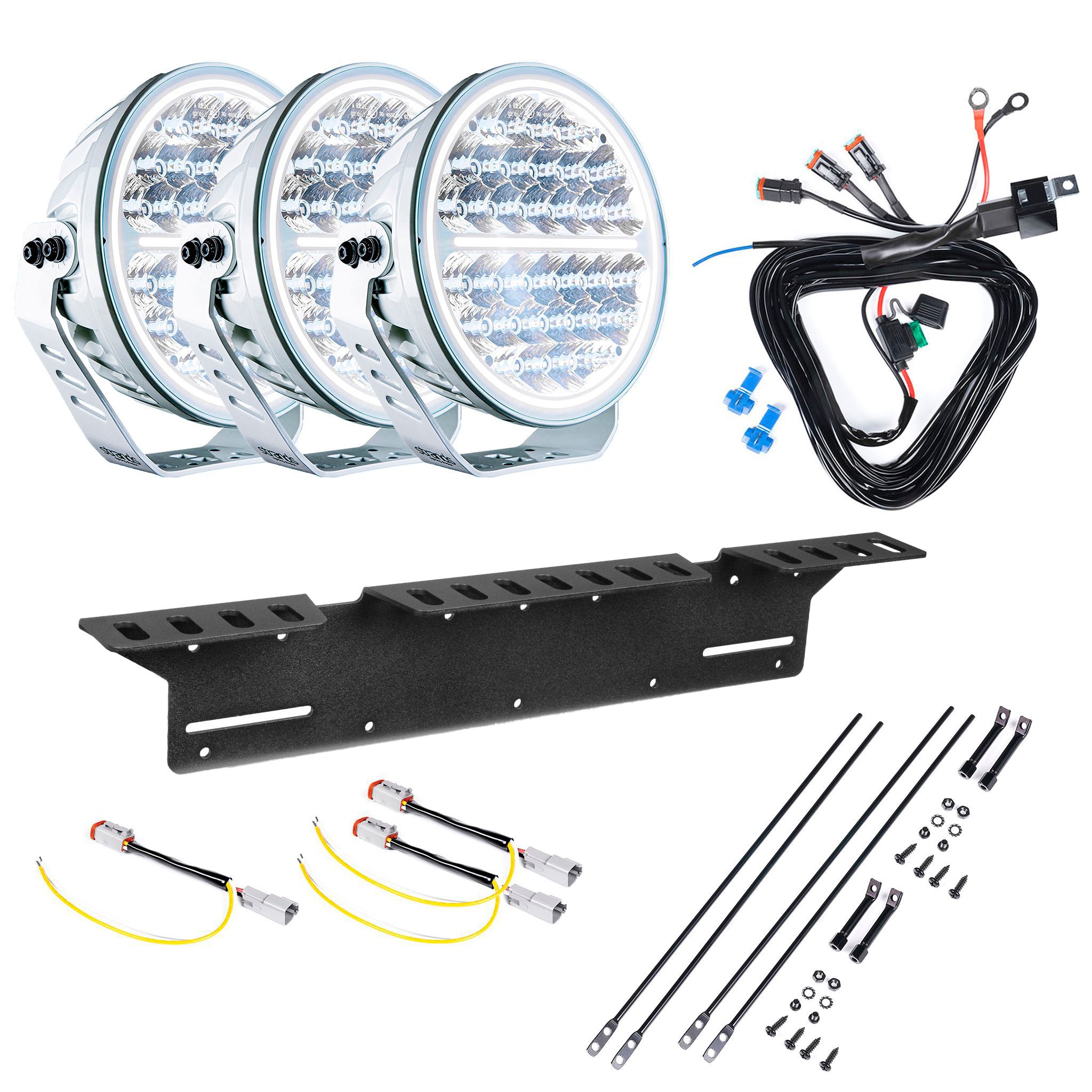 Auxiliary light Strands Siberia Night Ranger White 9 - Round / 23 cm / 170W / Ref. 30, 3 pcs - Complete set afbeelding