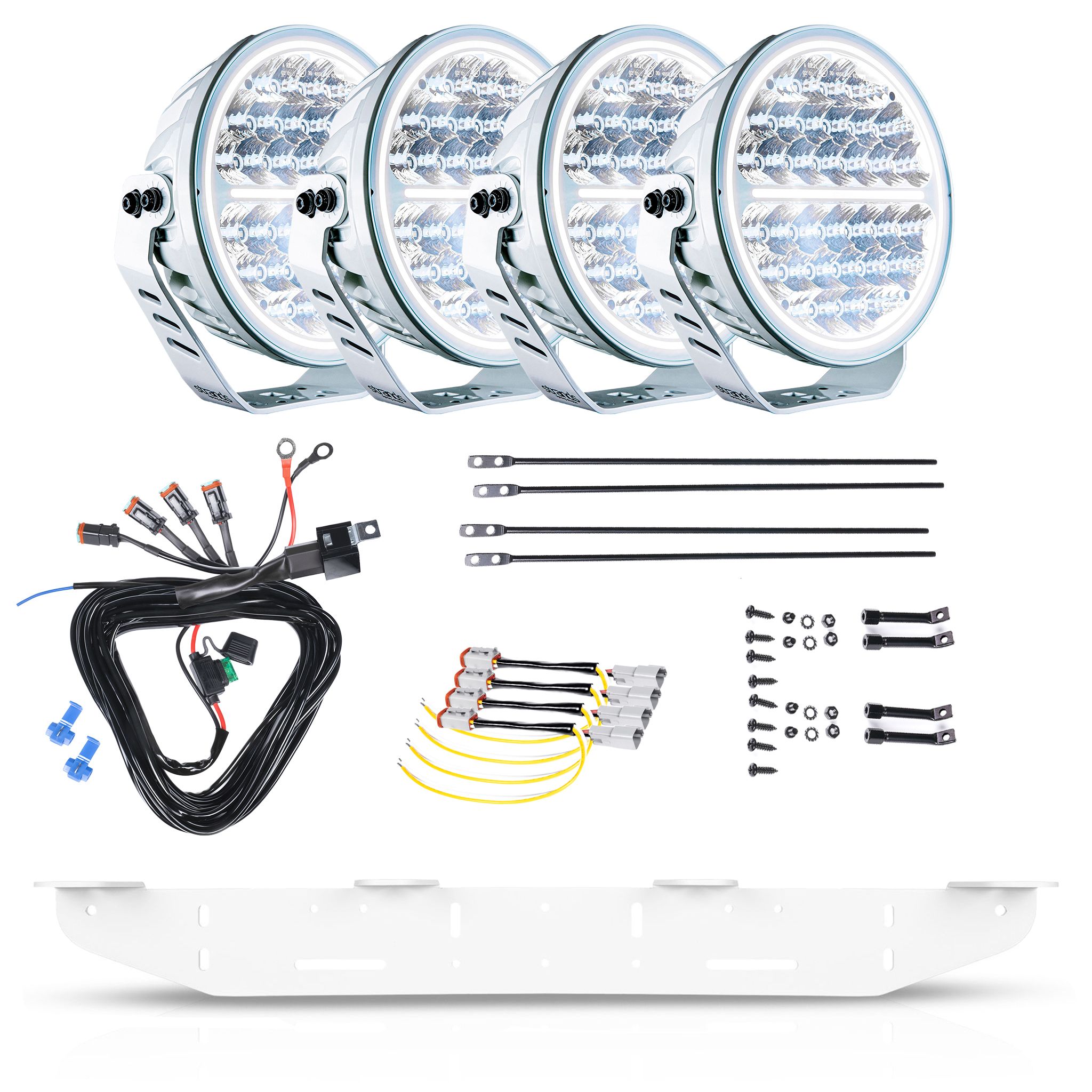 Auxiliary light Strands Siberia Night Ranger White 9 - Round / 23 cm / 170W / Ref. 30, 4 pcs - Complete set afbeelding