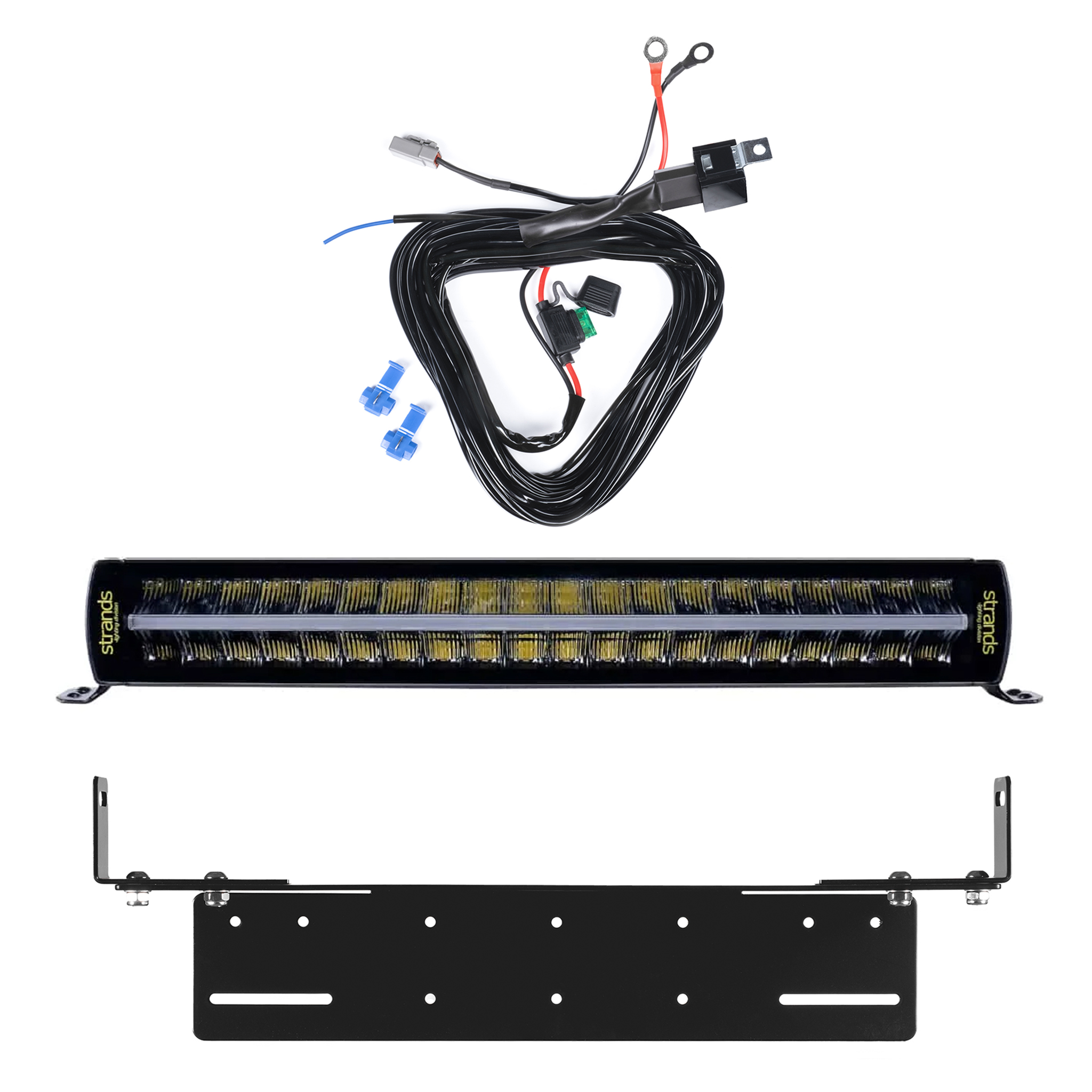 Led bar Strands Siberia Outlaw UDX 22 - Straight / 56 cm / 400W / Ref. 25, 1 pc - Complete package adjustable mounting afbeelding