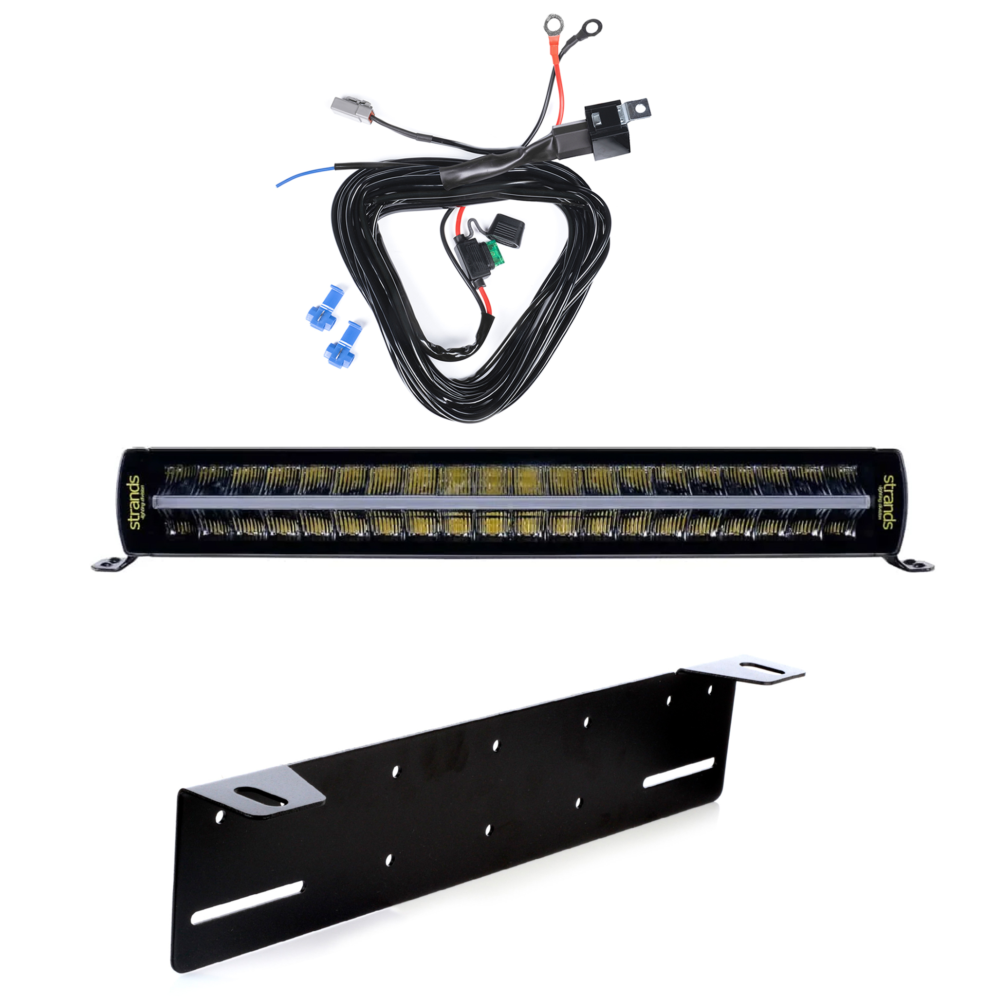 Led bar Strands Siberia Outlaw UDX 22 - Straight / 56 cm / 400W / Ref. 25, 1 pc - Complete package afbeelding
