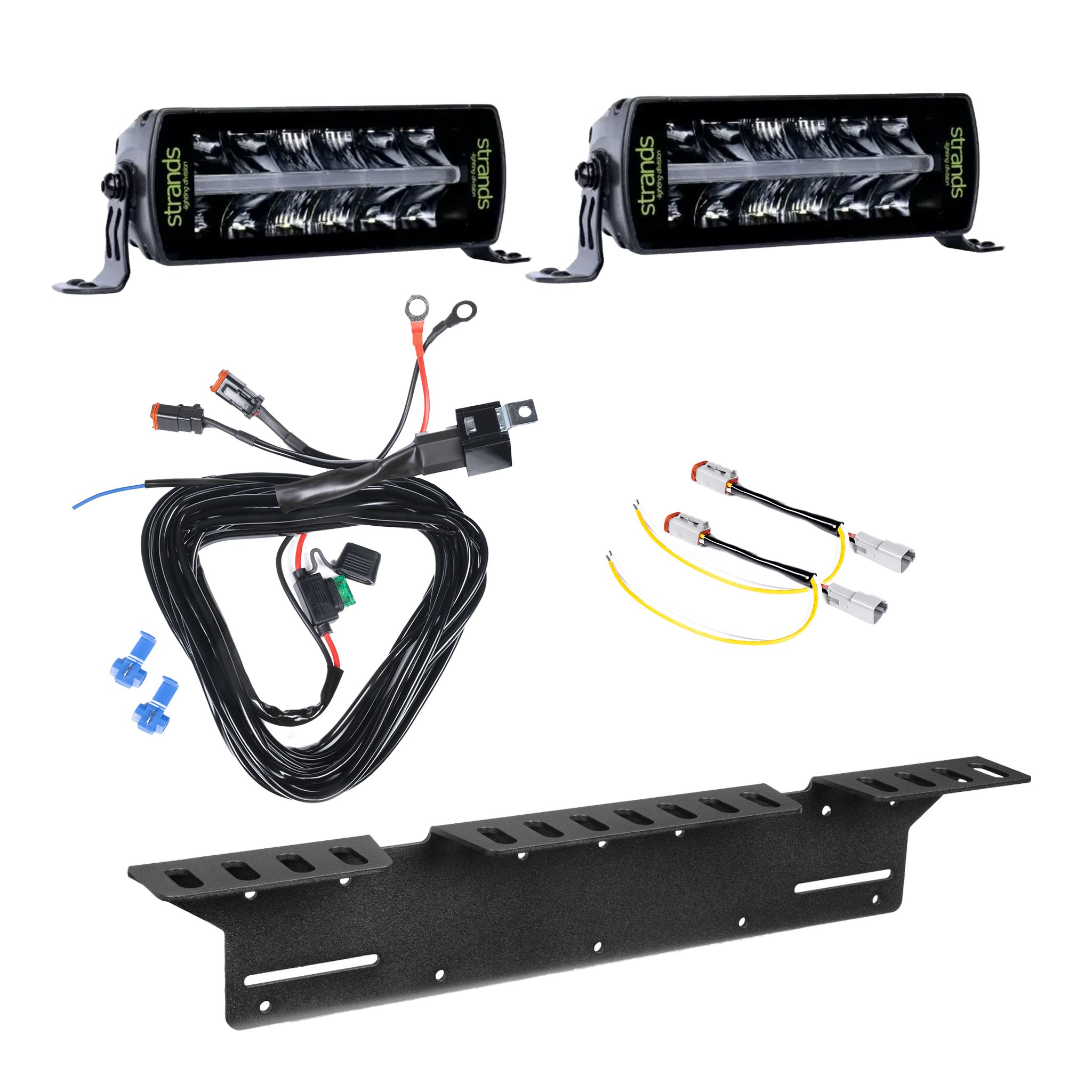 Led bar Strands Siberia Outlaw UDX 8 - Straight / 20 cm / 32W, 2 pcs - Complete package afbeelding