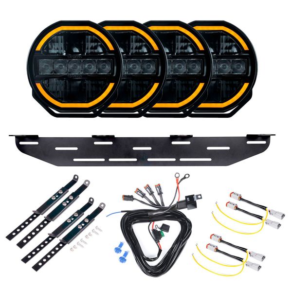 Lisävalo Strands Siberia Skylord 7 - Pyöreä / 18 cm / 108W / Ref. 25, 4 kpl - Täydellinen setti