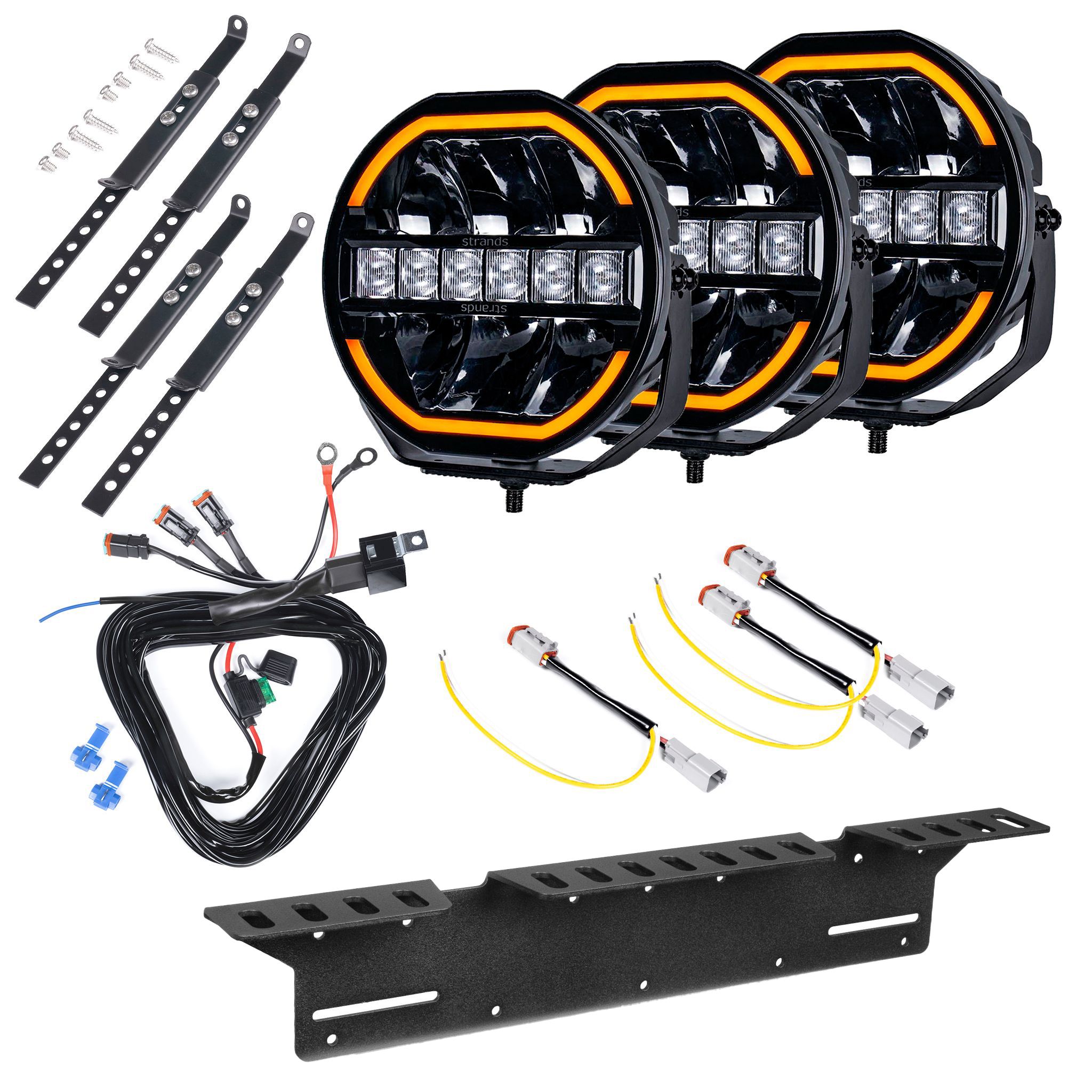 Auxiliary light Strands Siberia Skylord 9 - Round / 23 cm / 144W / Ref. 25, 3 pcs - Complete set afbeelding
