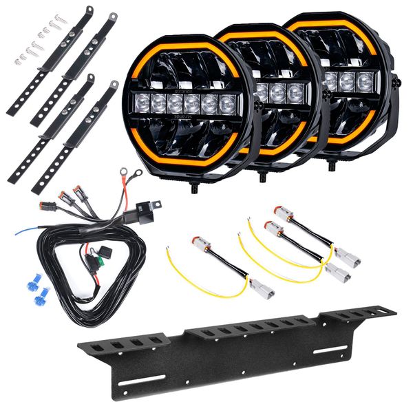 Auxiliary light Strands Siberia Skylord 9 - Round / 23 cm / 144W / Ref. 25, 3 pcs - Complete set afbeelding 1