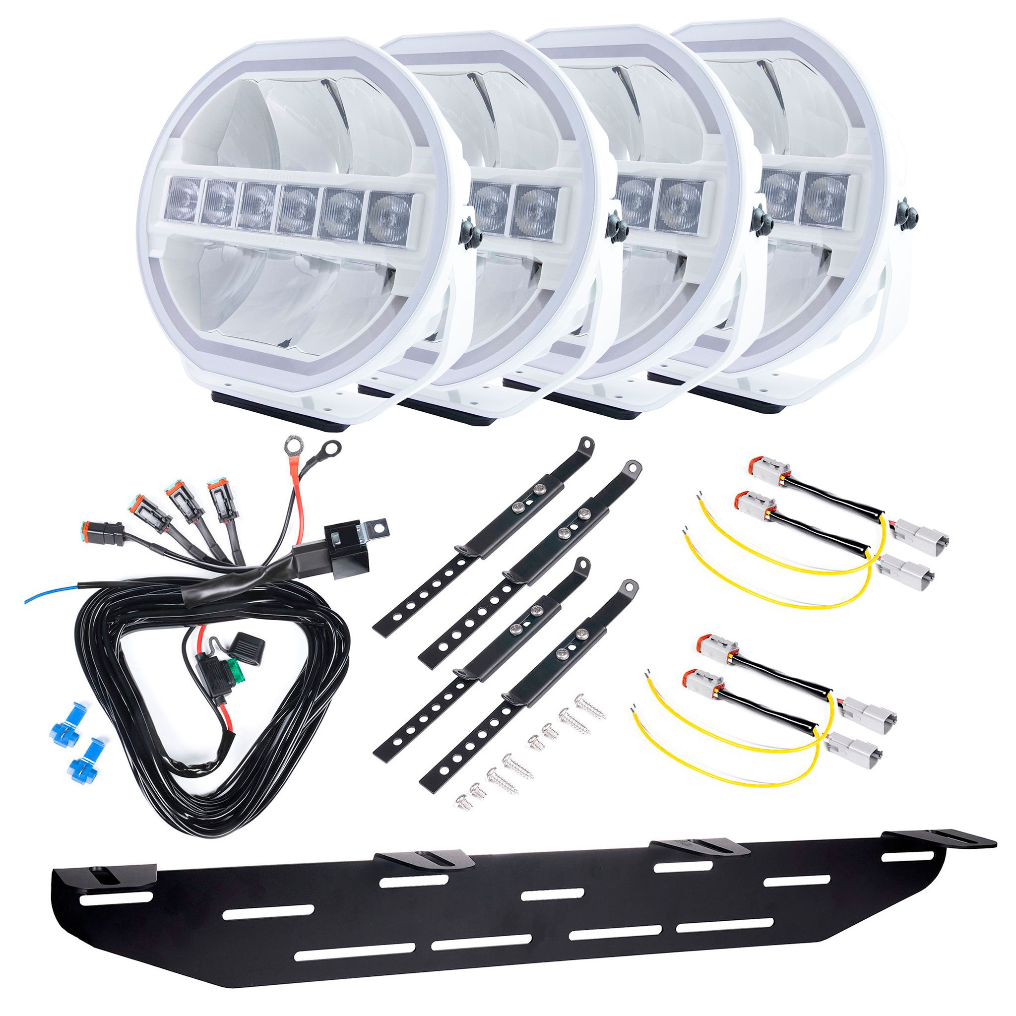 Auxiliary light Strands Siberia Skylord White 9 - Round / 23 cm / 144W / Ref. 25, 4 pcs - Complete set afbeelding