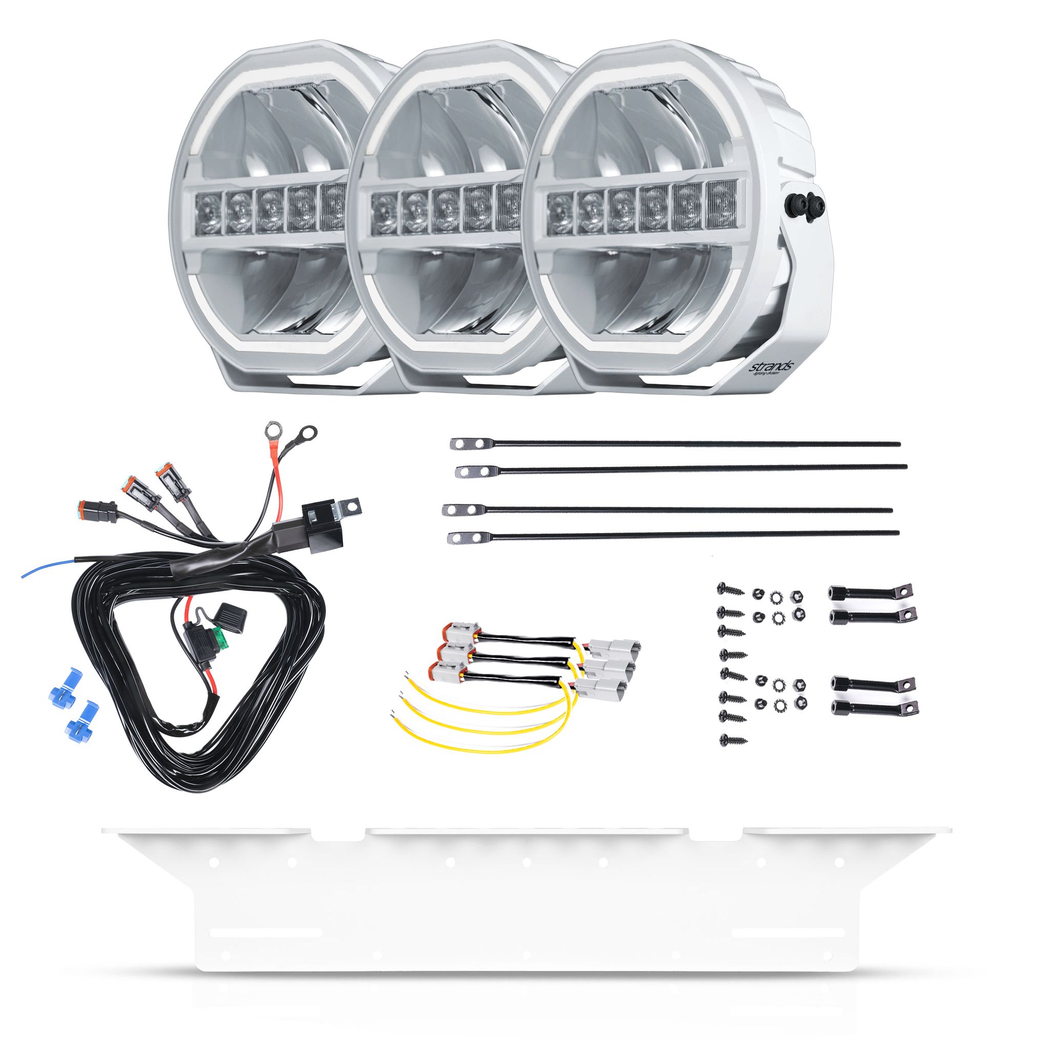 Auxiliary light Strands Siberia Skylord White 9 - Round / 23 cm / 144W / Ref. 25, 3 pcs - Complete set afbeelding