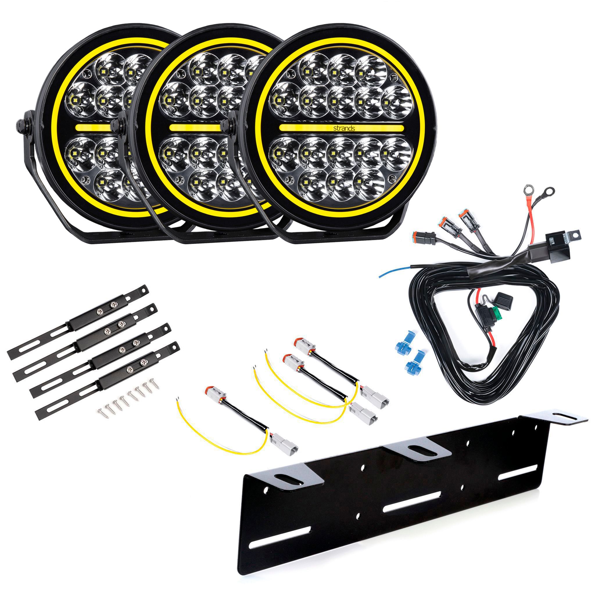 Auxiliary light Strands Siberia XP 7 - Round / 18 cm / 77W / Ref. 20, 3 pcs - Complete set afbeelding