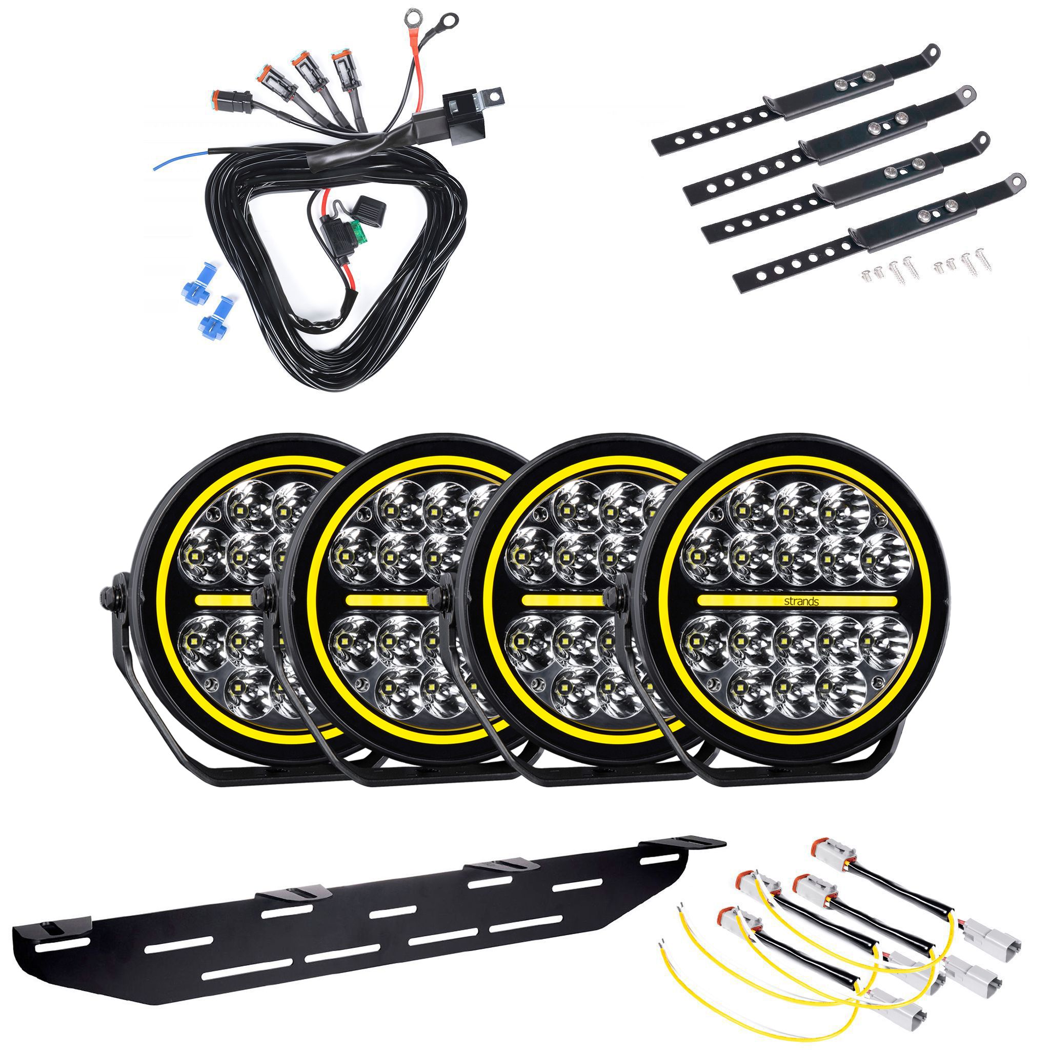 Auxiliary light Strands Siberia XP 7 - Round / 18 cm / 77W / Ref. 20, 4 pcs - Complete set afbeelding