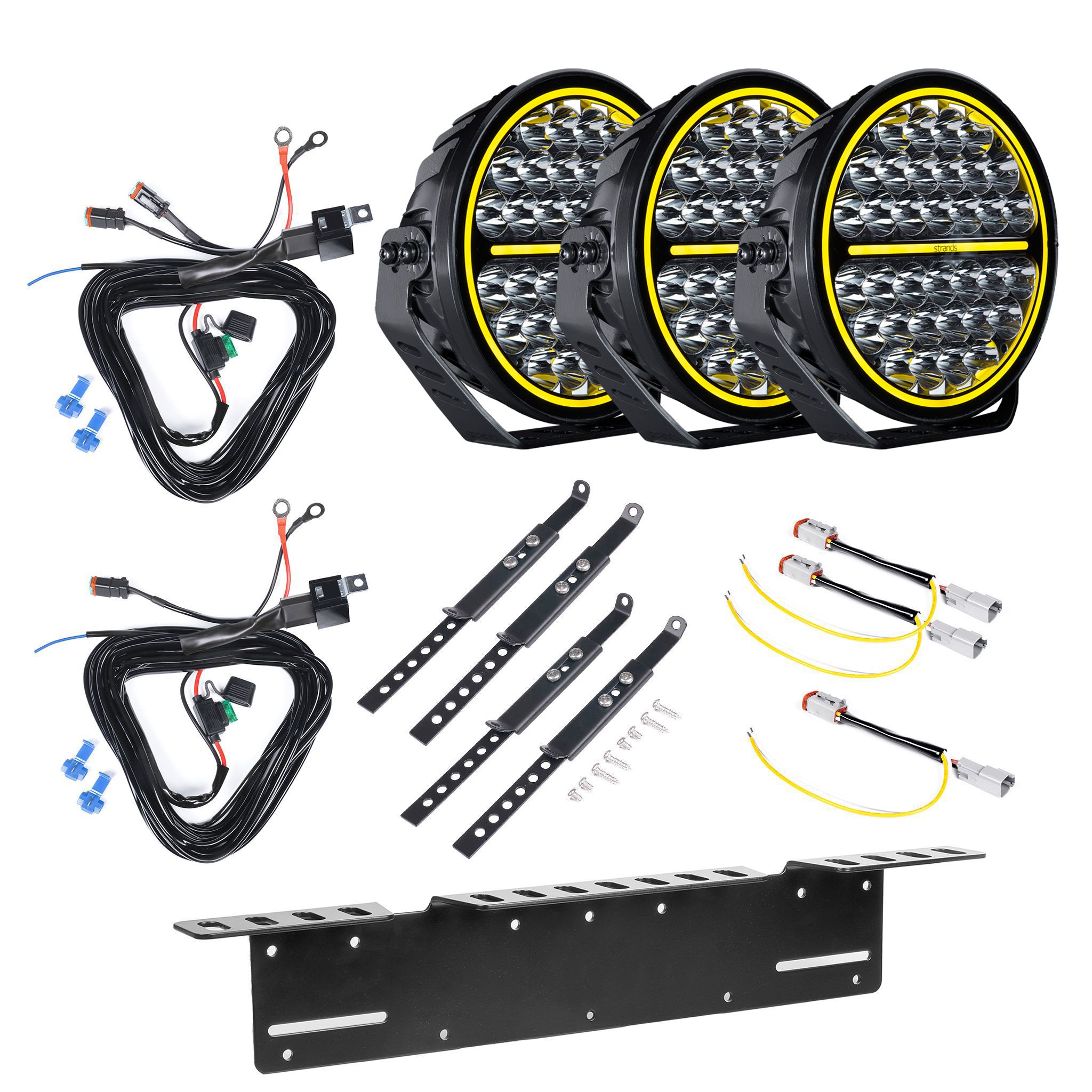 Lisävalo Strands Siberia XP 9 - Pyöreä / 23 cm / 144W / Ref. 20, 3 kpl - Täydellinen setti