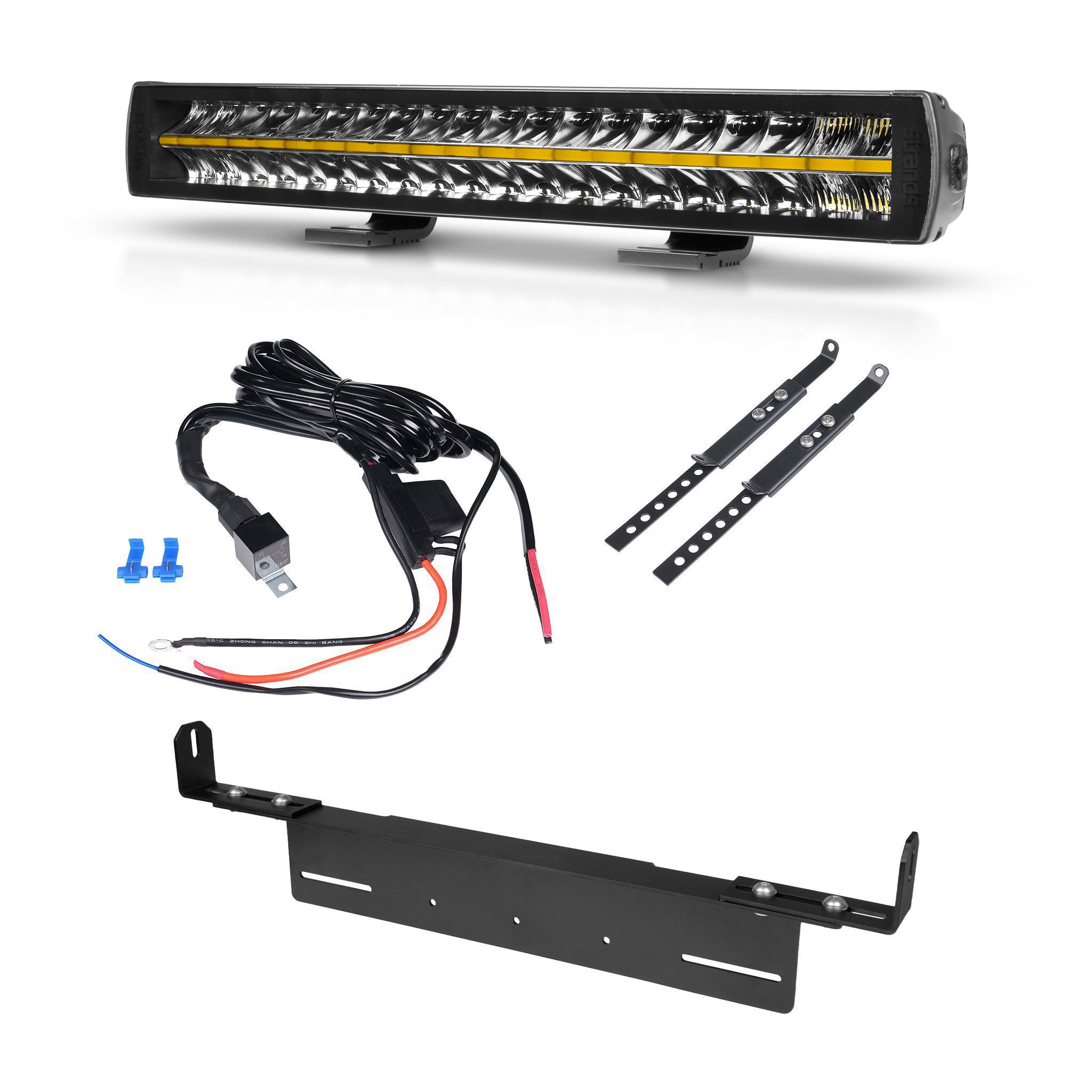 Led bar Strands Siberia XP DRC 22 - Curved / 56 cm / 184W / Off-road, 1 pc - Complete set with adjustable holder afbeelding