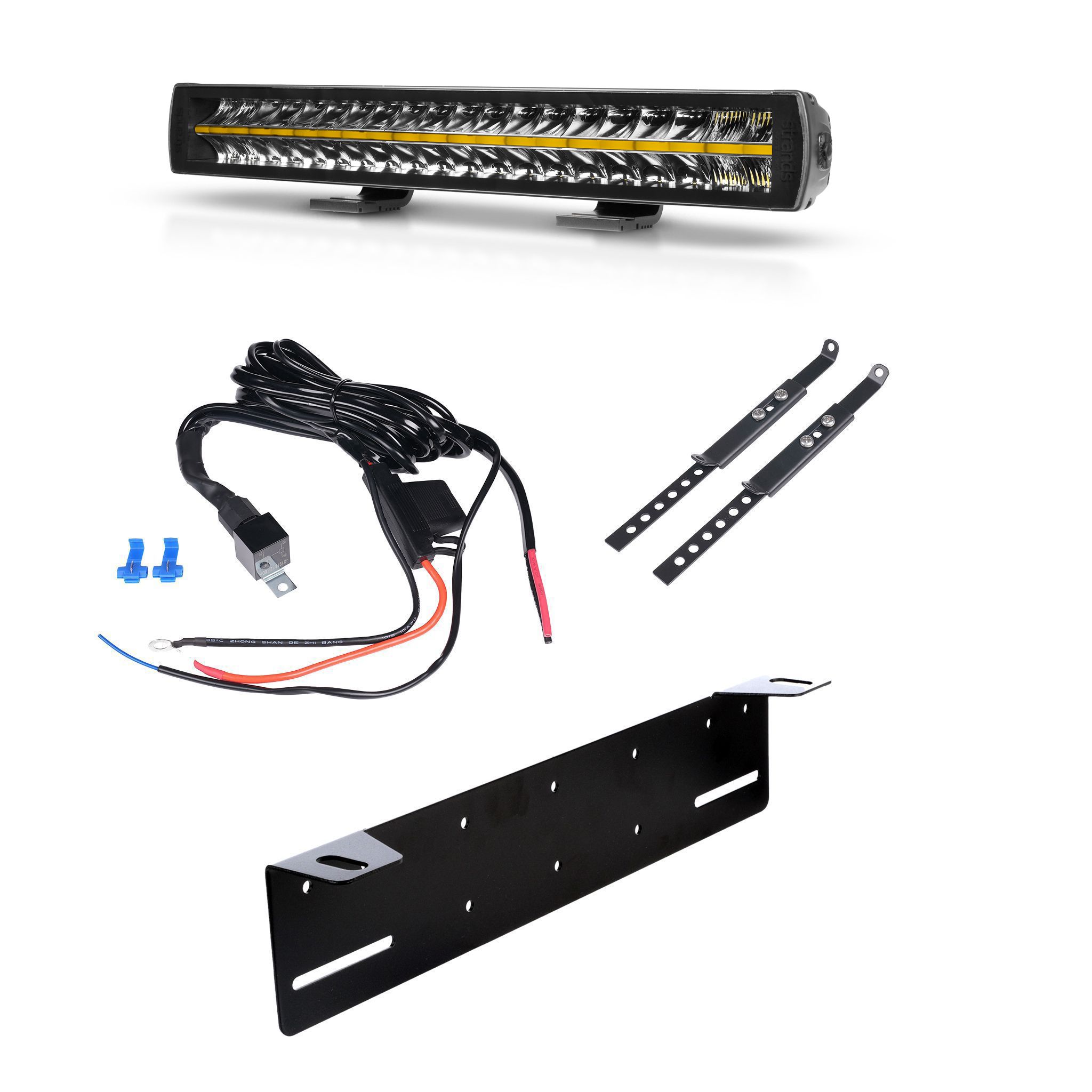 Led bar Strands Siberia XP DRC 22 - Curved / 56 cm / 184W / Off-road, 1 pc - Complete set afbeelding