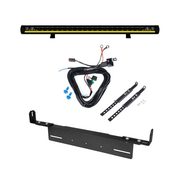 Lisävalo Strands Siberia XP SRC 22 - kaareva / 56 cm / 107W / Off-road, 1 kpl - Täydellinen setti uppoasennustelineellä