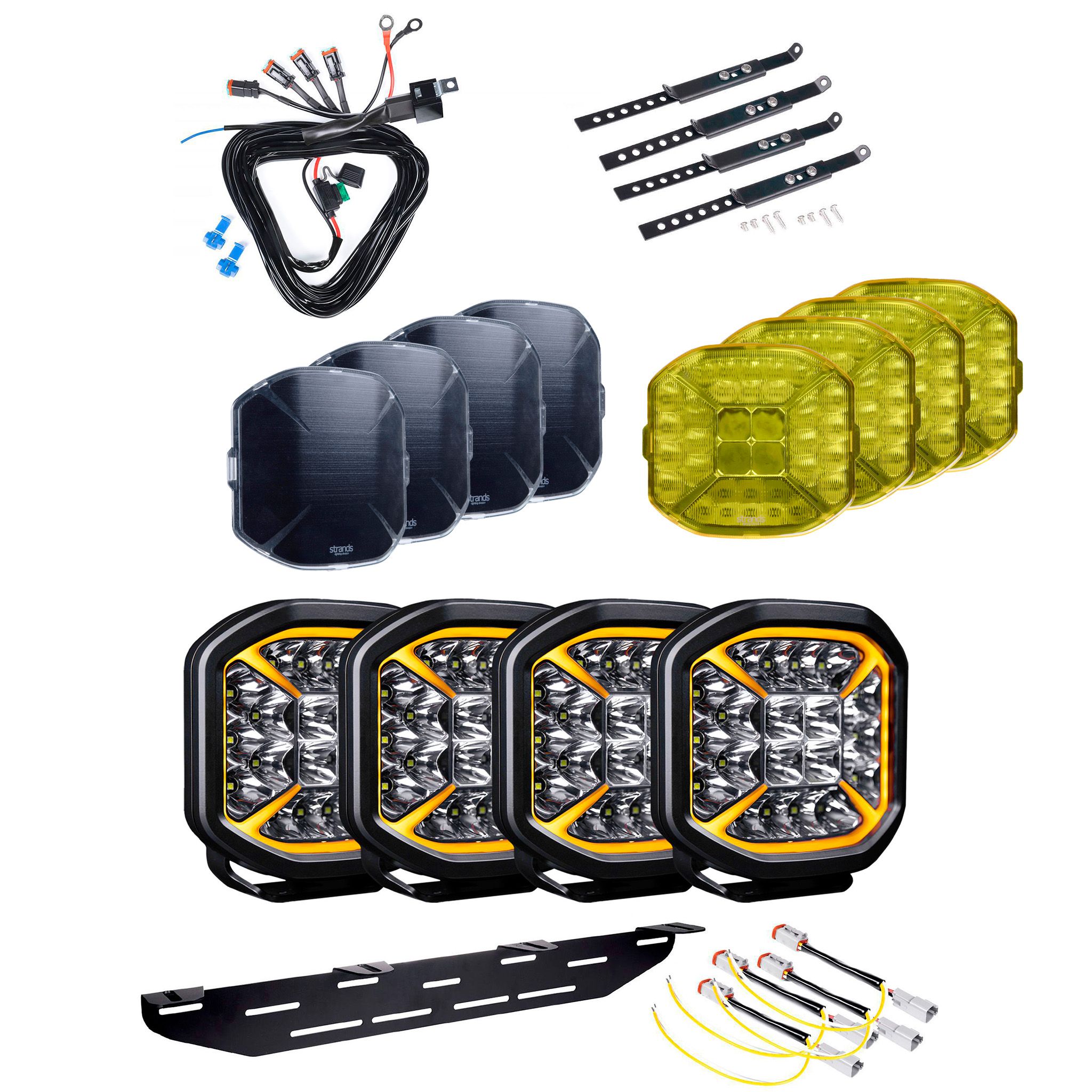 Auxiliary light Strands Siberia X 7 - Round / 18 cm / 96W / Ref. 20, 4 pcs - Complete set afbeelding