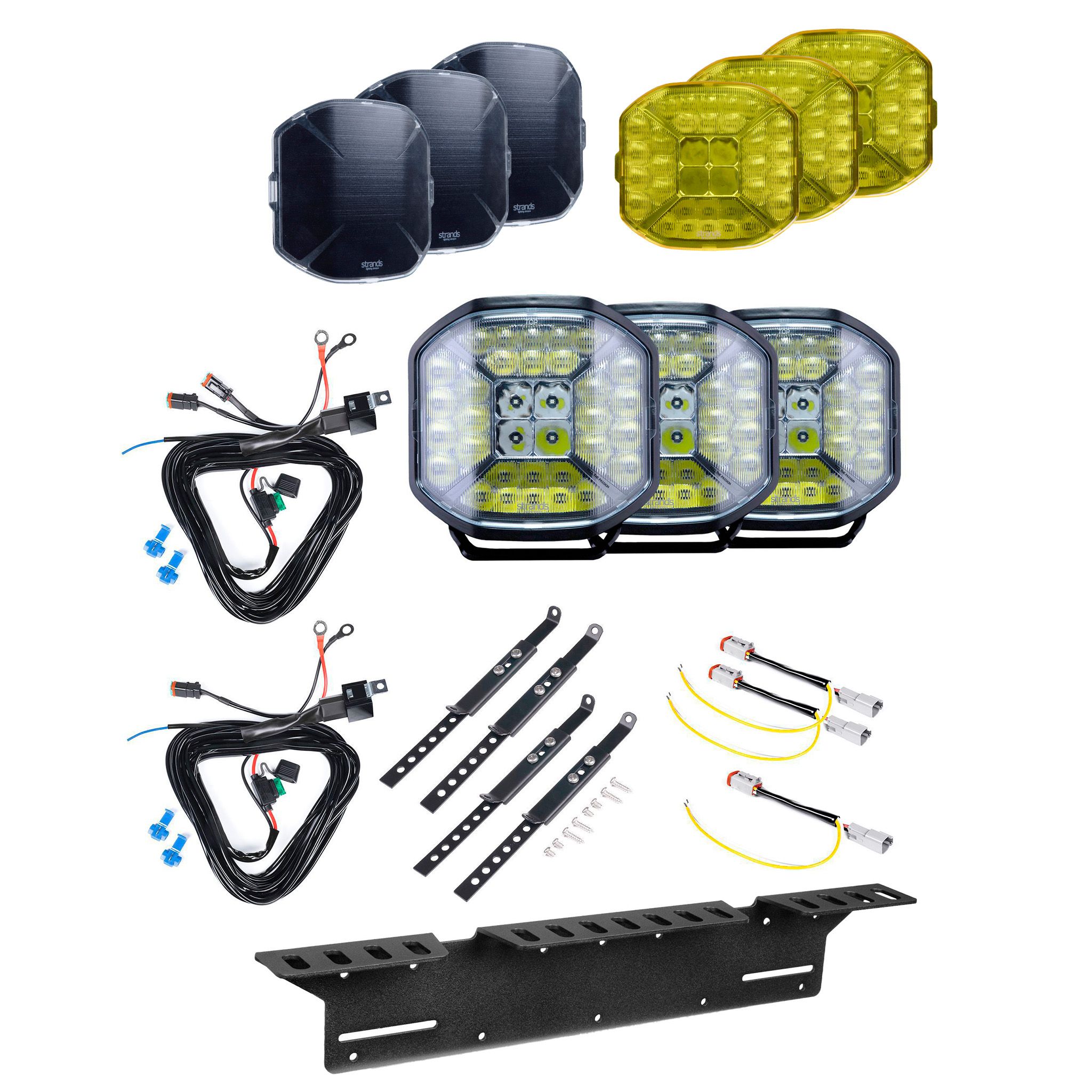 Auxiliary light Strands Siberia X 9 - Round / 23 cm / 164W / Ref. 20, 3 pcs - Complete set afbeelding