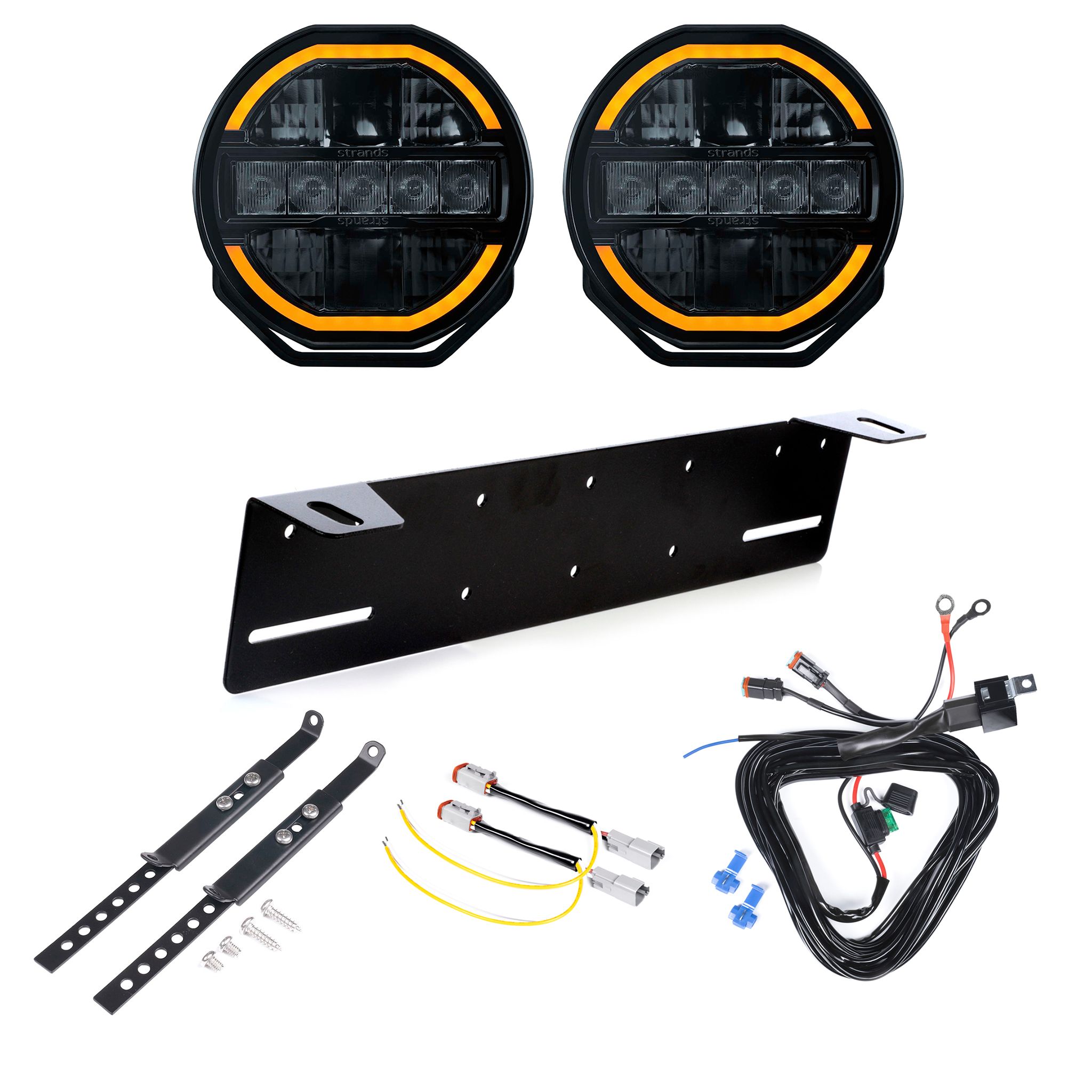 Lisävalo Strands Siberia Skylord 7 - Pyöreä / 18 cm / 108W / Ref. 25, 2 kpl - Täydellinen setti