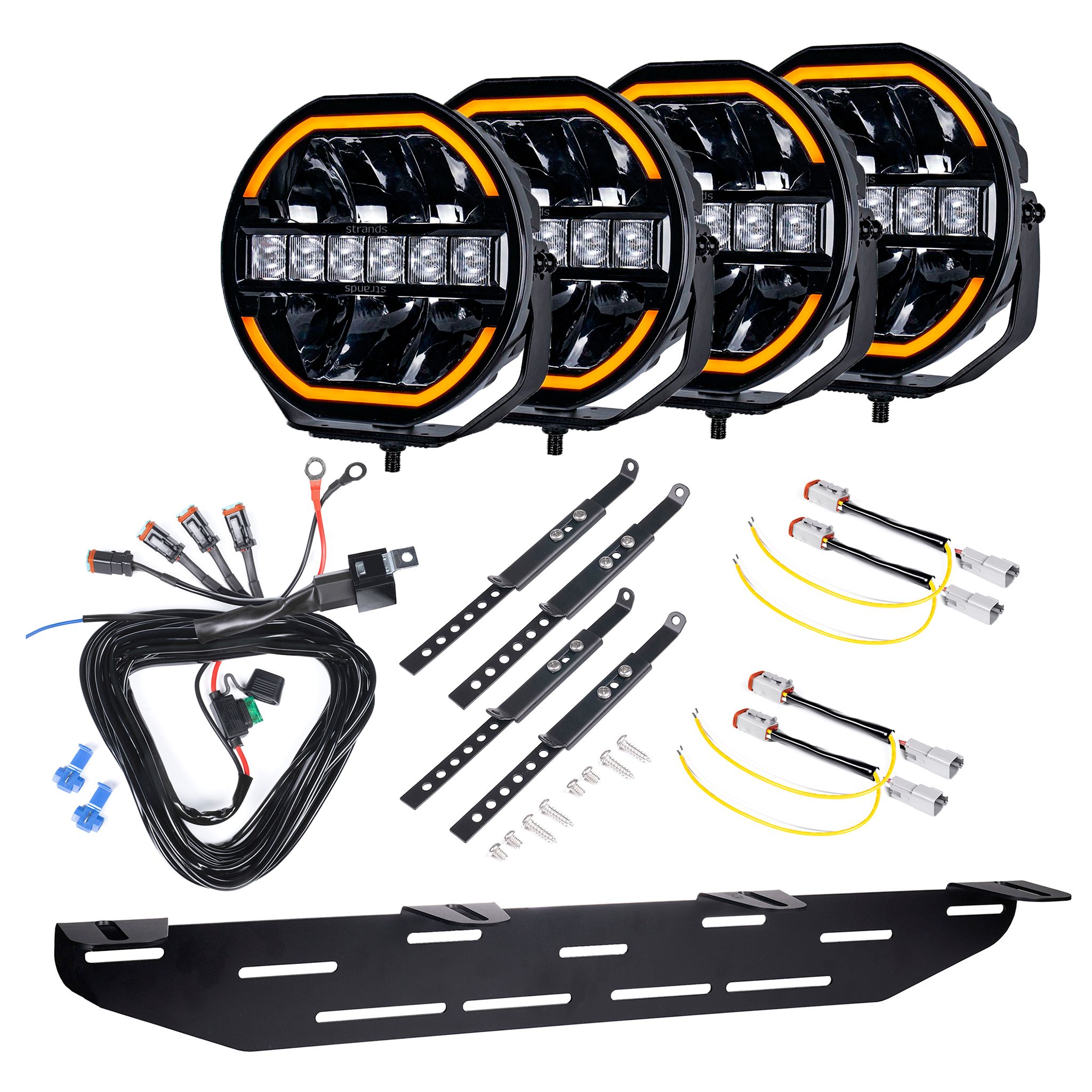 Auxiliary light Strands Siberia Skylord 9 - Round / 23 cm / 144W / Ref. 25, 4 pcs - Complete set afbeelding