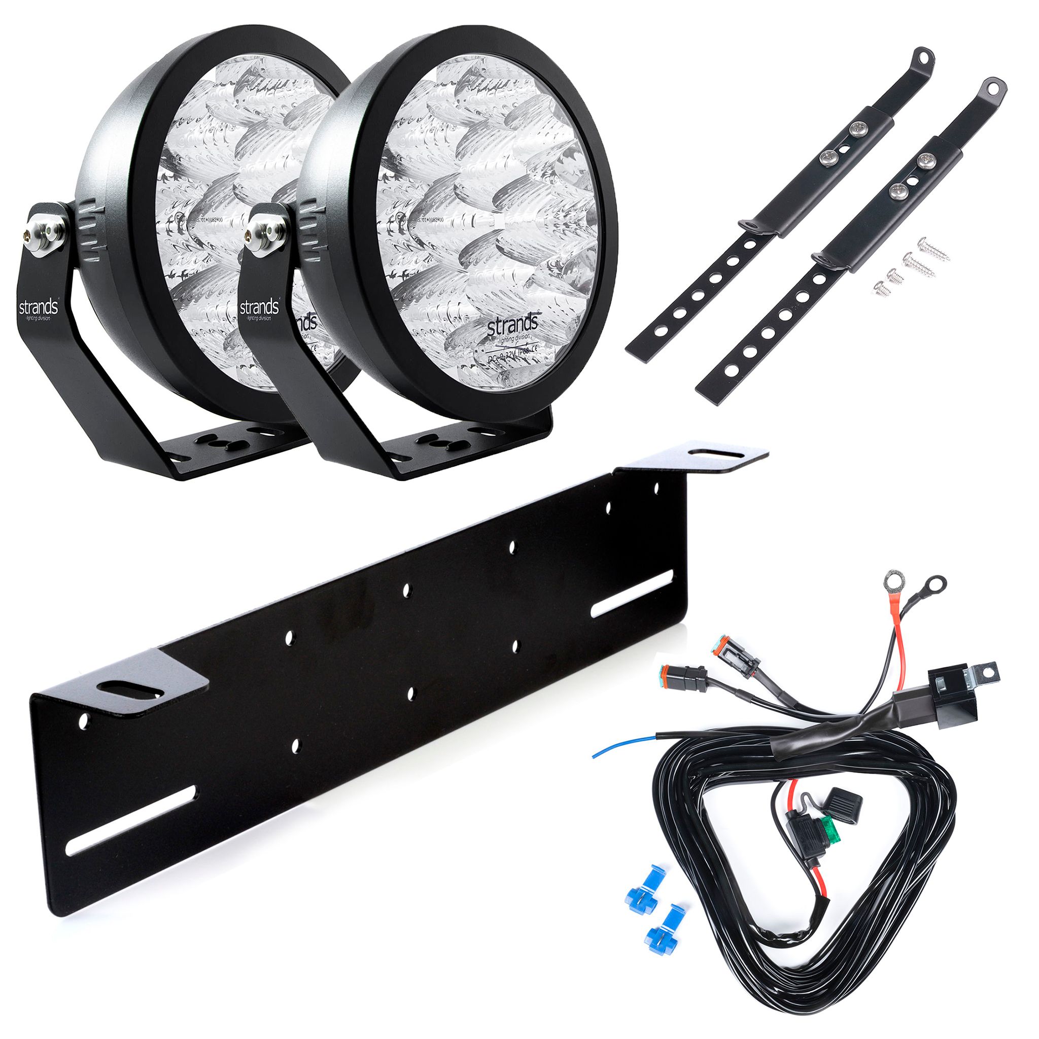 Auxiliary light Strands YUKON 7 2.0 - Round / 18 cm / 84W / Ref. 40, 2 pcs - Complete set afbeelding