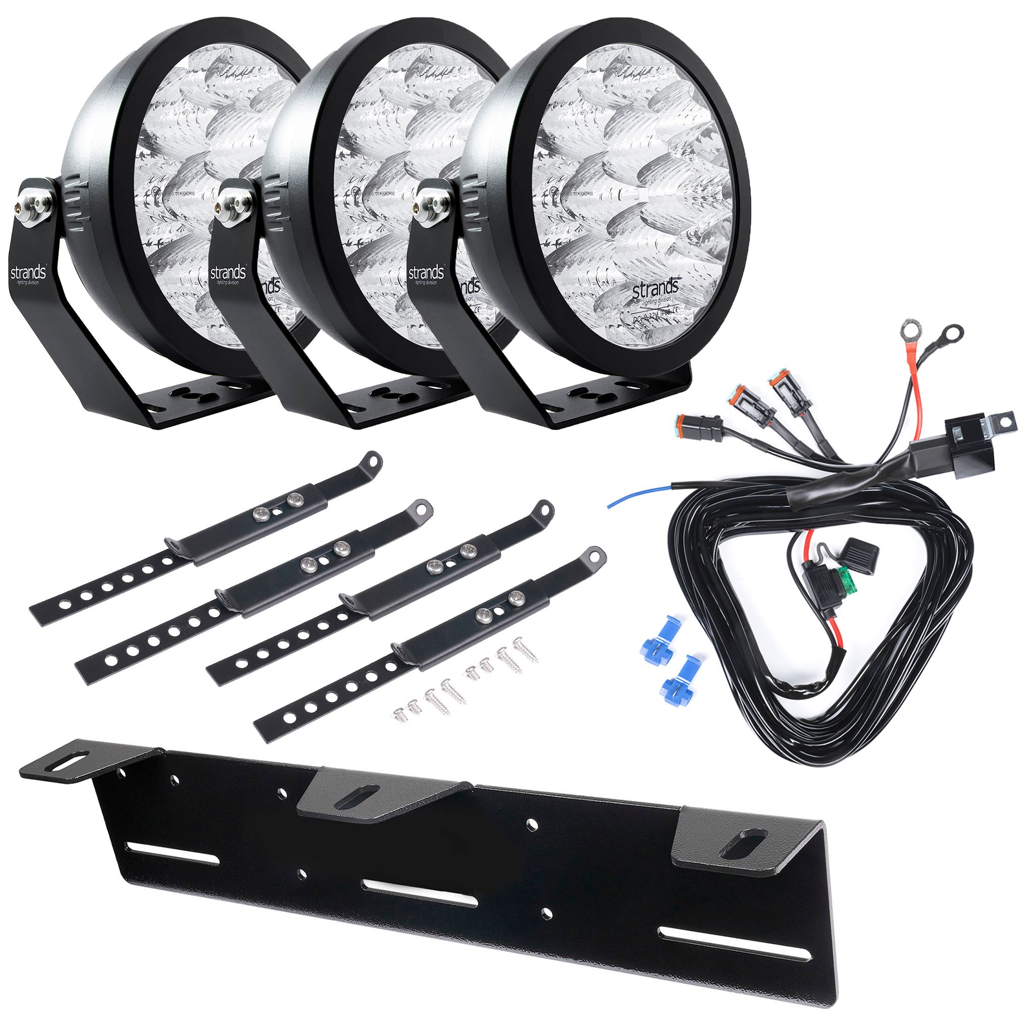 Auxiliary light Strands YUKON 7 2.0 - Round / 18 cm / 84W / Ref. 40, 3 pcs - Complete set afbeelding