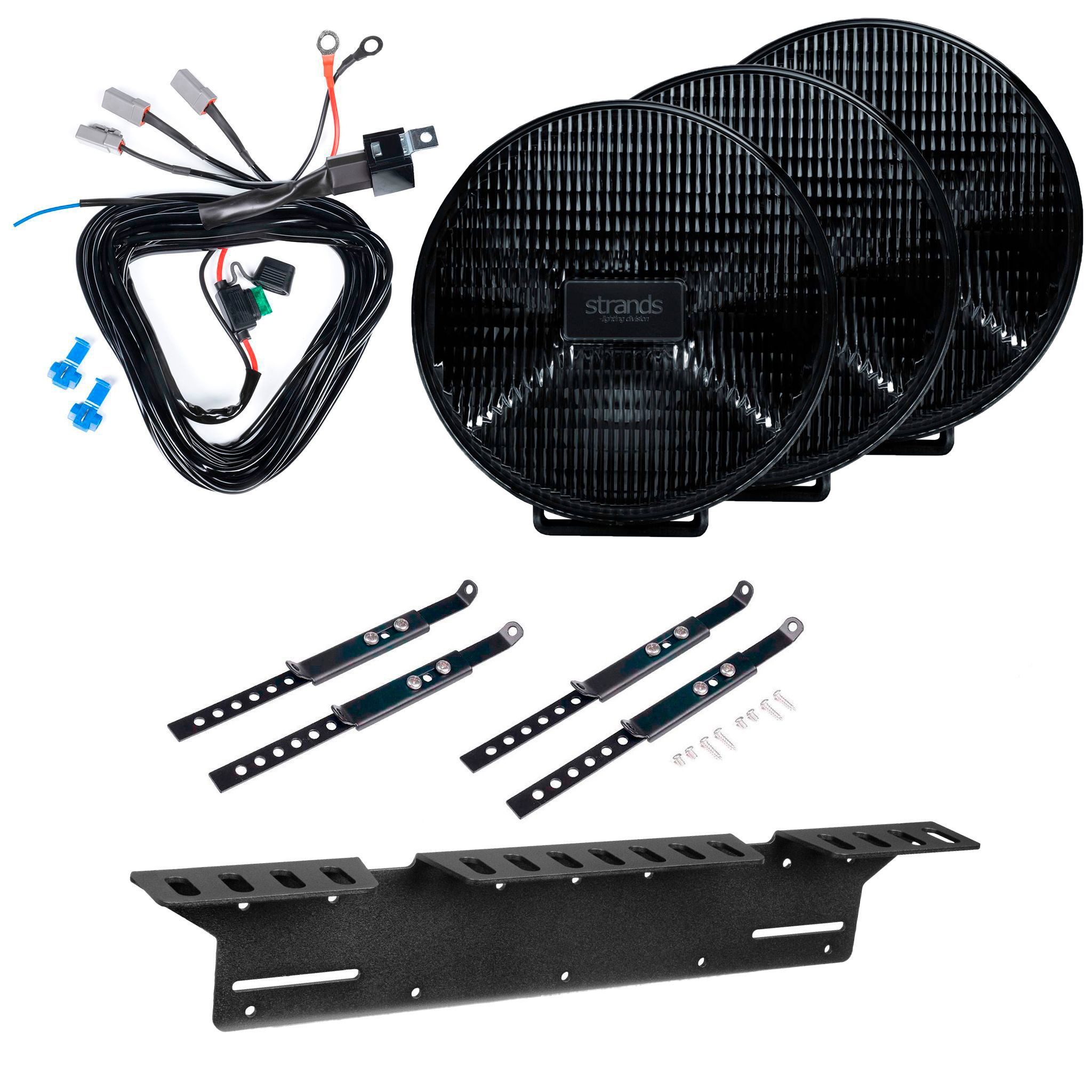 Additional light Strands Ize Led Og 9 Round / 23 cm / 172 W / Ref.20, 3 pcs - Complete set afbeelding