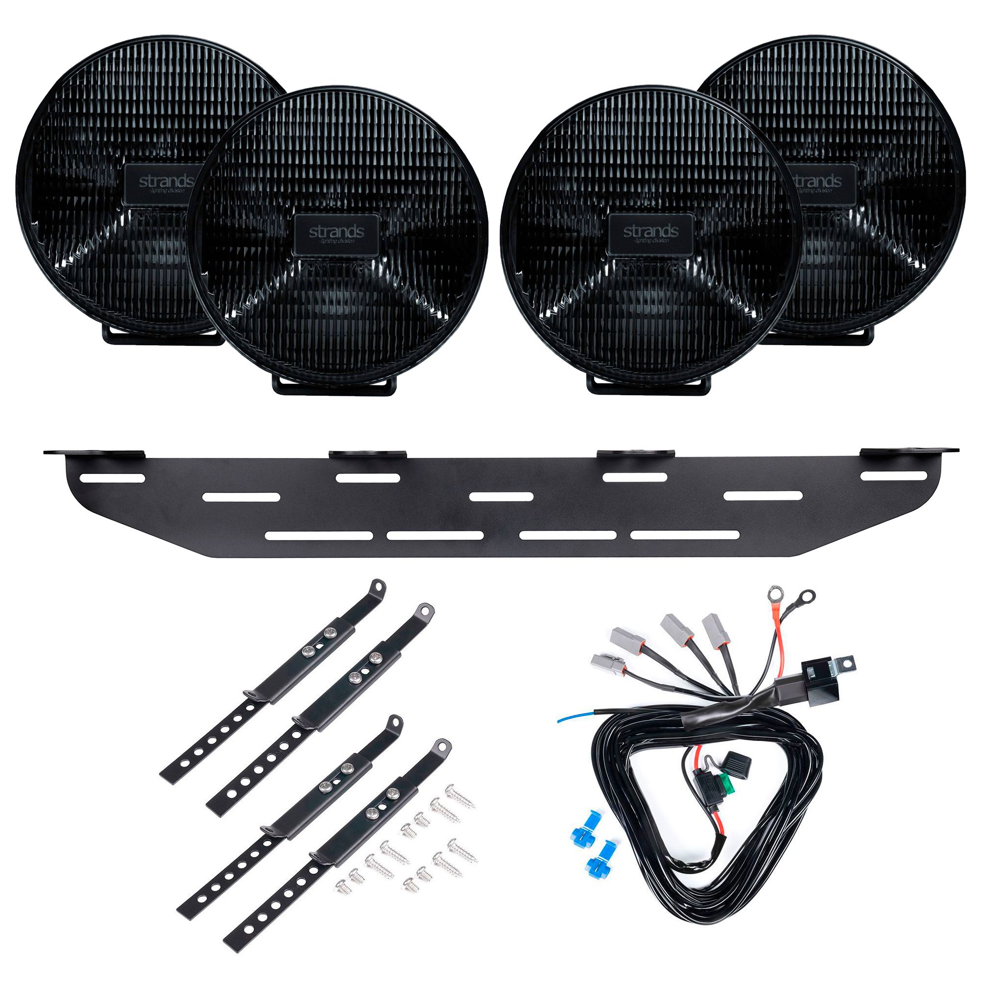 Additional light Strands Ize Led Og 9 Round / 23 cm / 172 W / Ref.20, 4 pcs - Complete set afbeelding