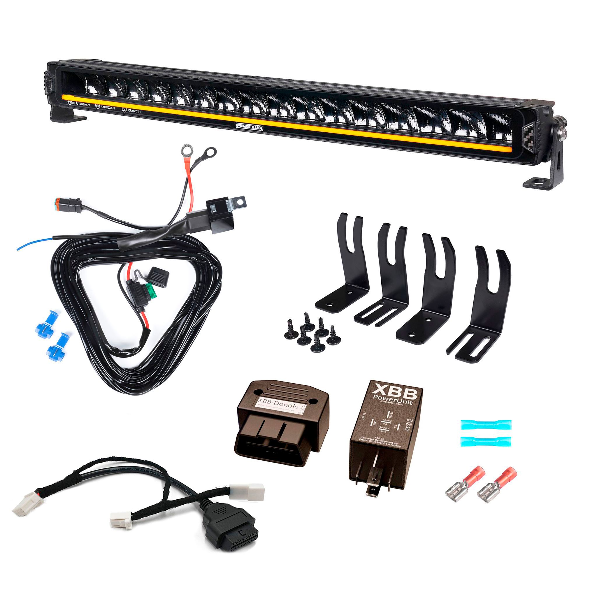 Additional light kit Tesla Model 3 (2019 - ), Purelux Curve C530 Slim Highland set (Curved) afbeelding