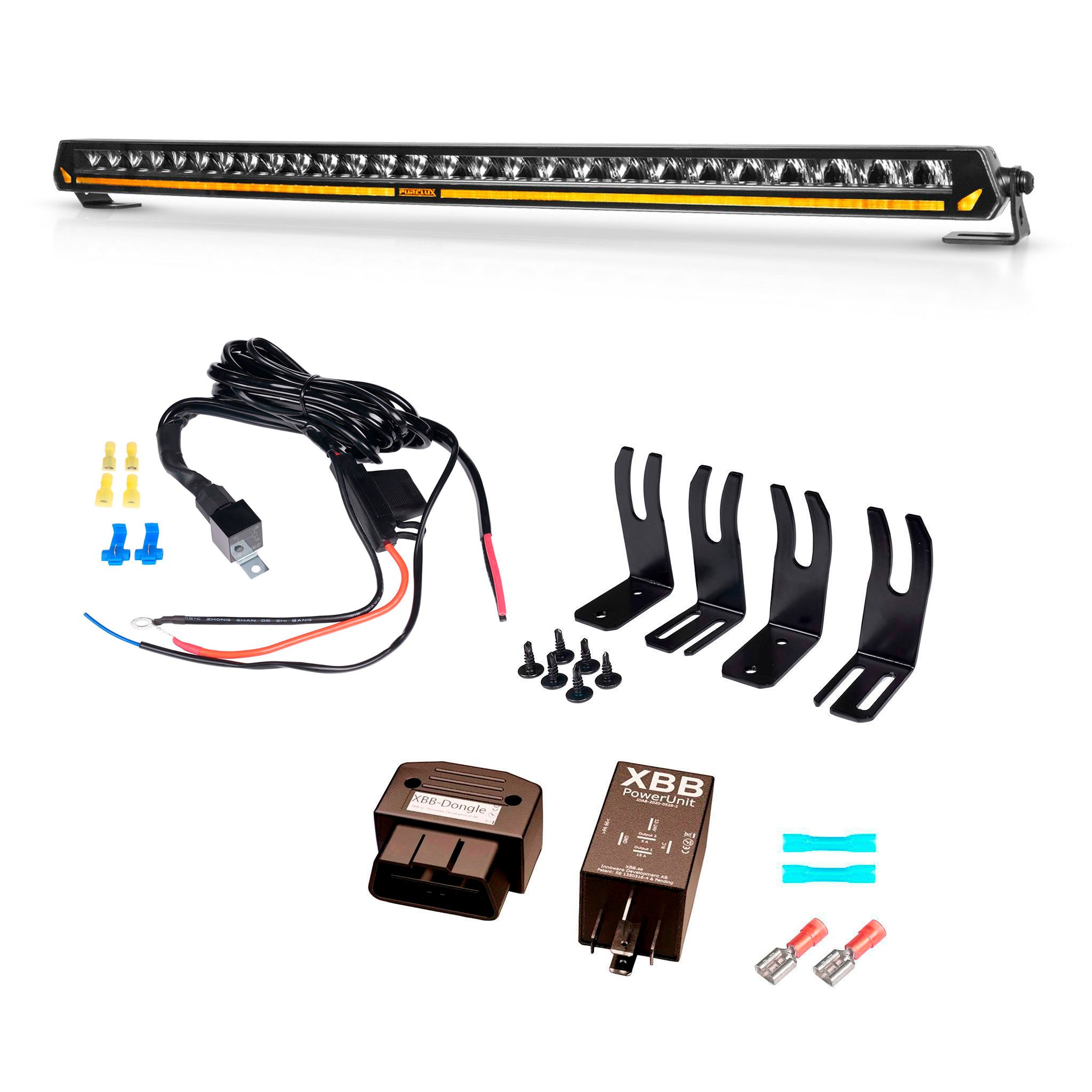 Lisävalosetti Tesla Model S, Purelux Panther Aero C800 -setti (2016-2021) (Kaareva)