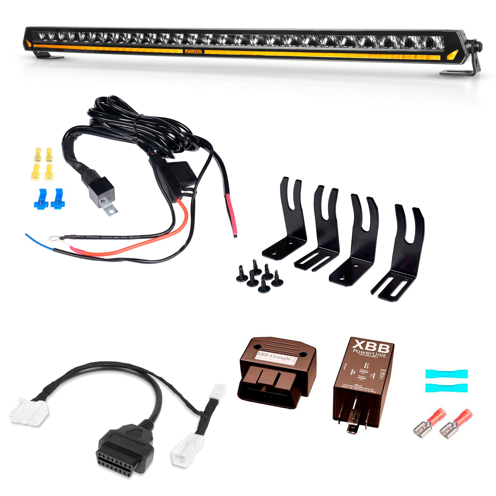 Lisävalosetti Tesla Model Y, Purelux Panther Aero C800 Juniper -setti