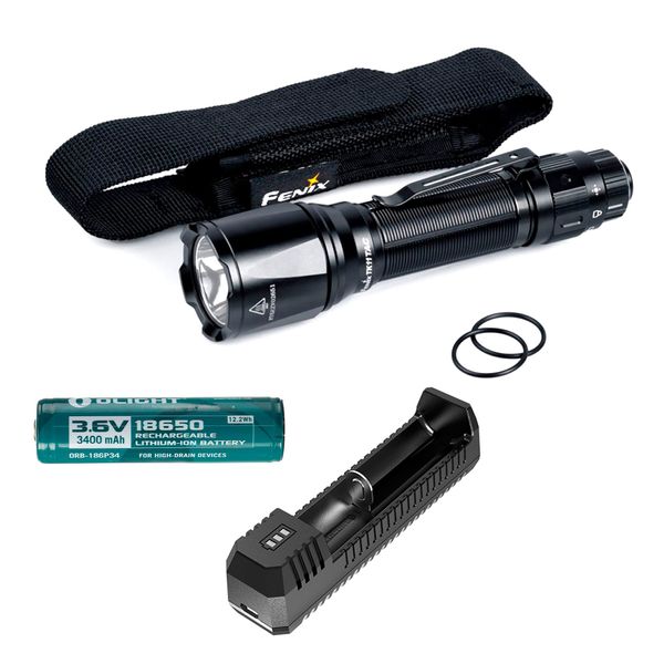 Lommelykt Fenix TK11 TAC, 1600 lm, Lykt, batteri og lader
