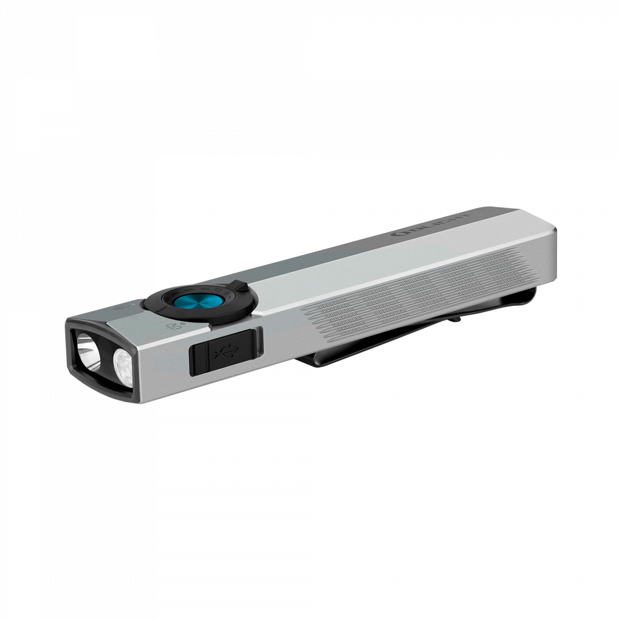 Flashlight Olight ArkPro - 1500 lm / 124 mm / Rechargeable, Silver-Graphite afbeelding