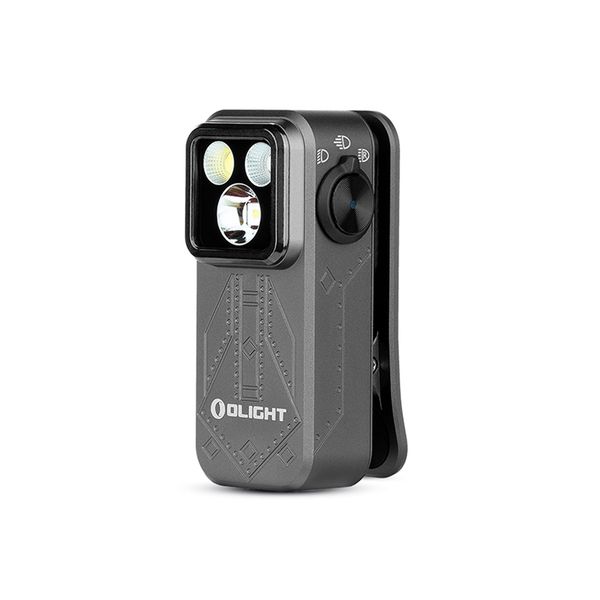 Ficklampa Olight Oclip Pro - 500 lm / 57 mm / Laddbar, M&ouml;rkgr&aring;