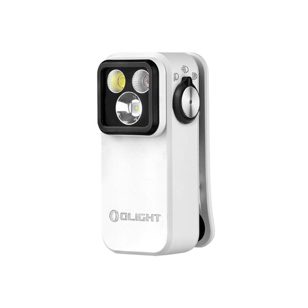 Ficklampa OLIGHT Oclip Pro - 500 lm / 57 mm / Laddbar, Vit