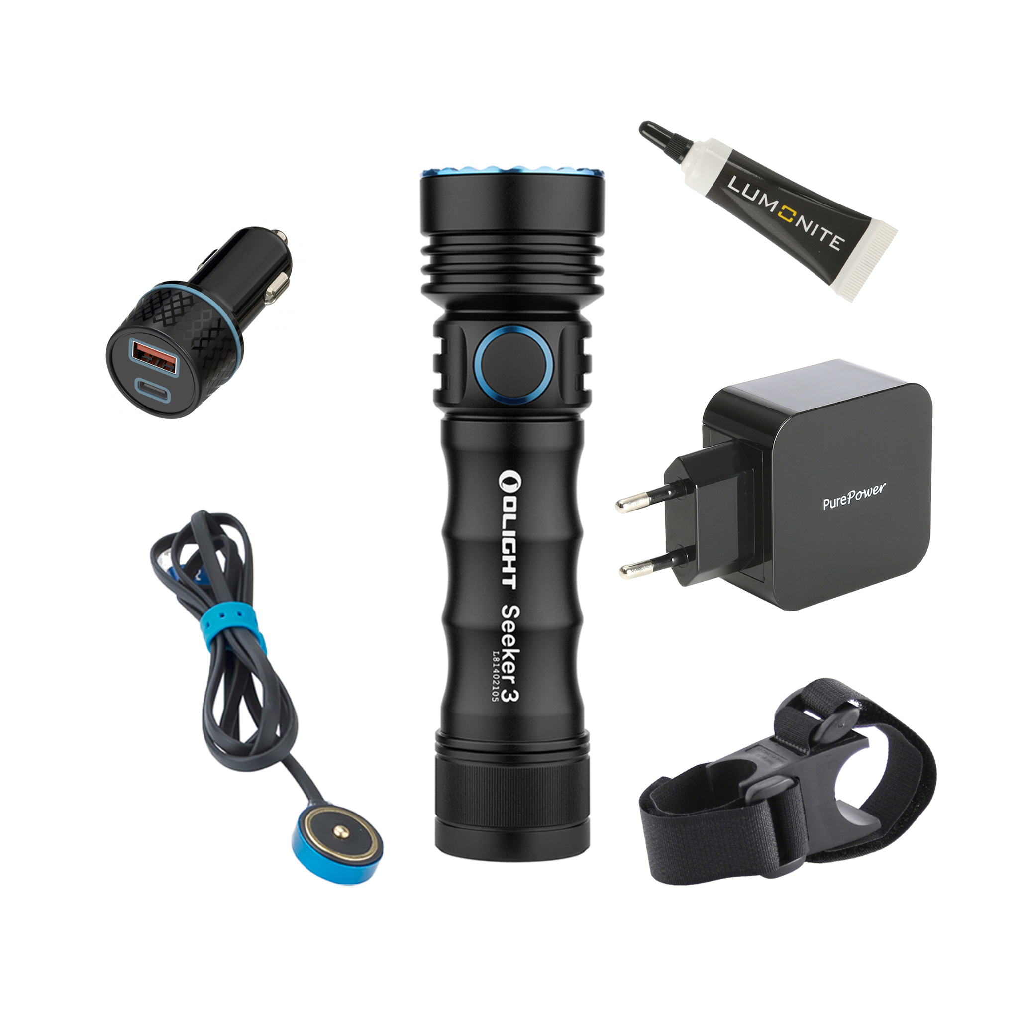 Ficklampa Olight Seeker 3, 3500 lm, Premium-paket