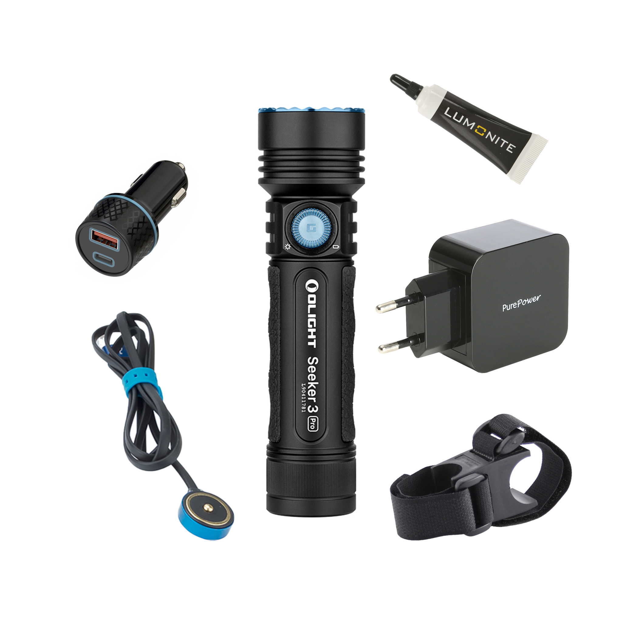 Ficklampa Olight Seeker 3 Pro, 4200 lm, Premium-paket