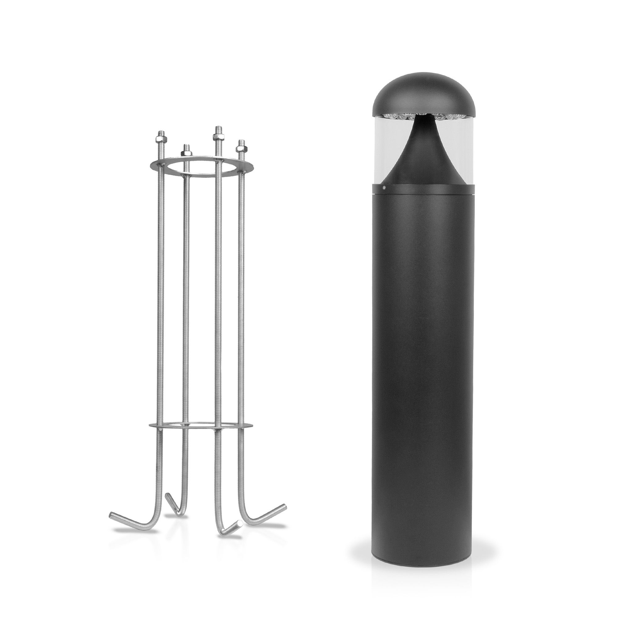 Garden light AGGE Domed Bollard PRO - 24W / 3000K/4000K, Lamp + Ground support afbeelding