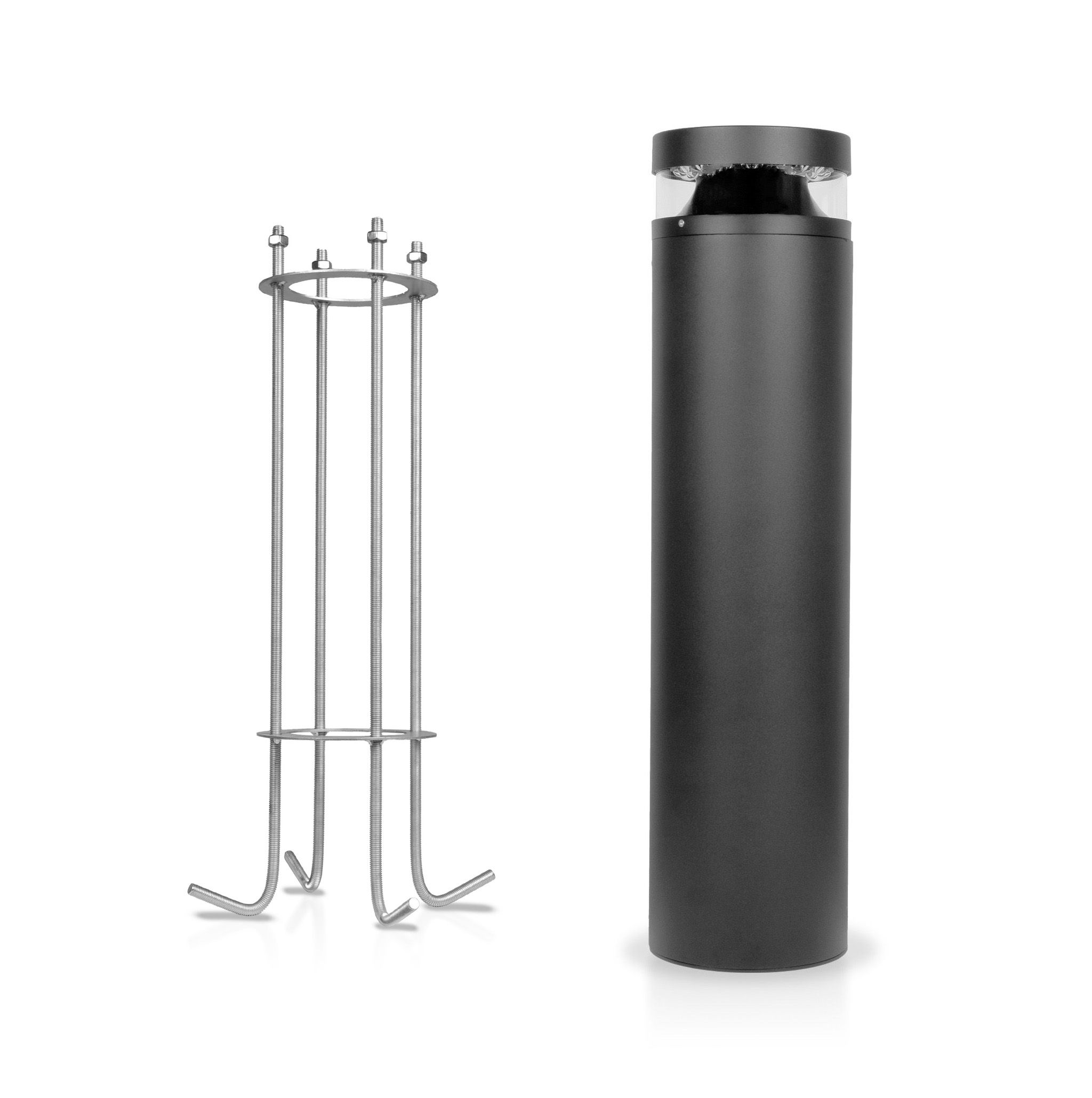 Garden light AGGE Flat Bollard PRO - 24W / 3000K/4000K, Light + Ground support afbeelding