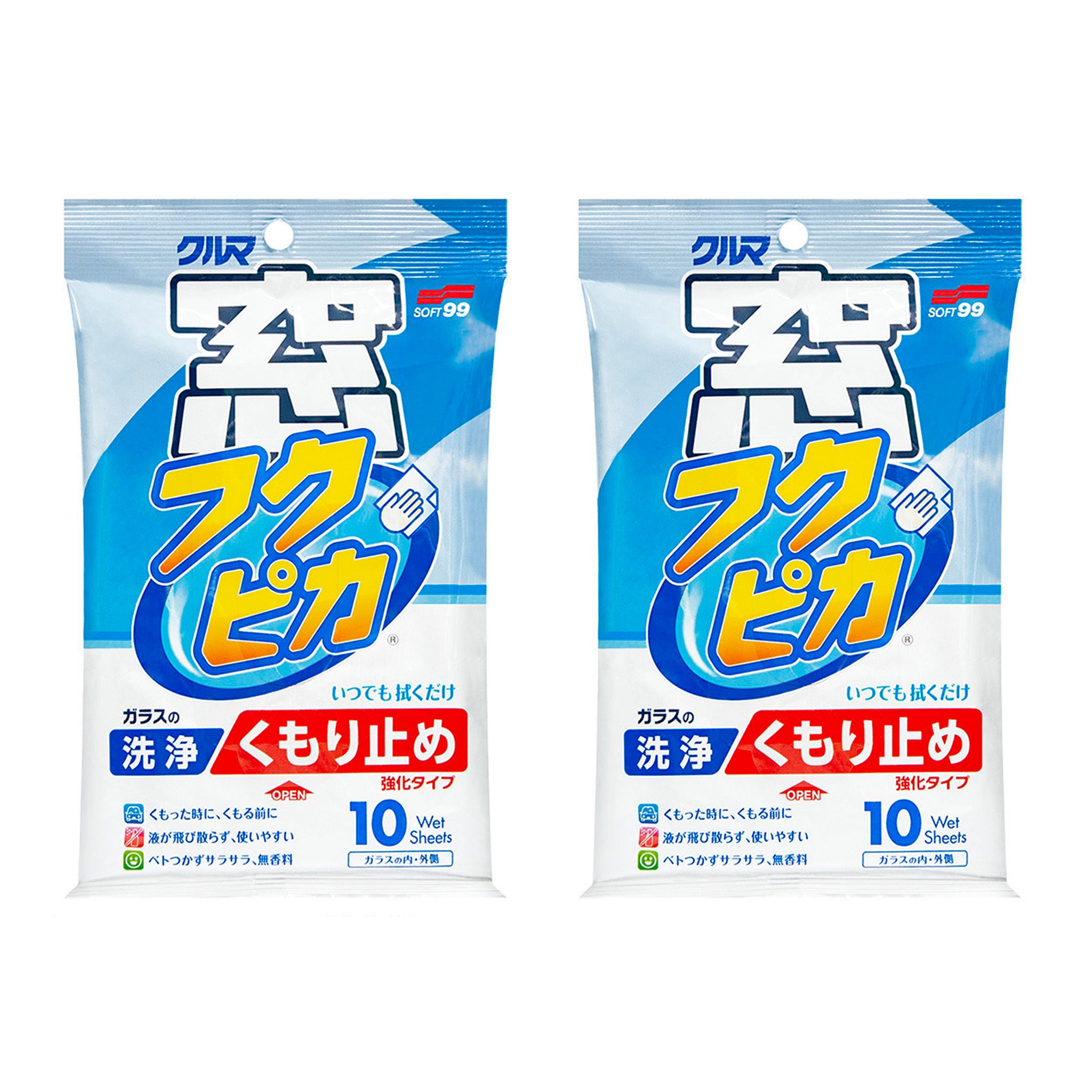 Lasinpuhdistusliina Soft99 Glass Cleaning Wipes Anti